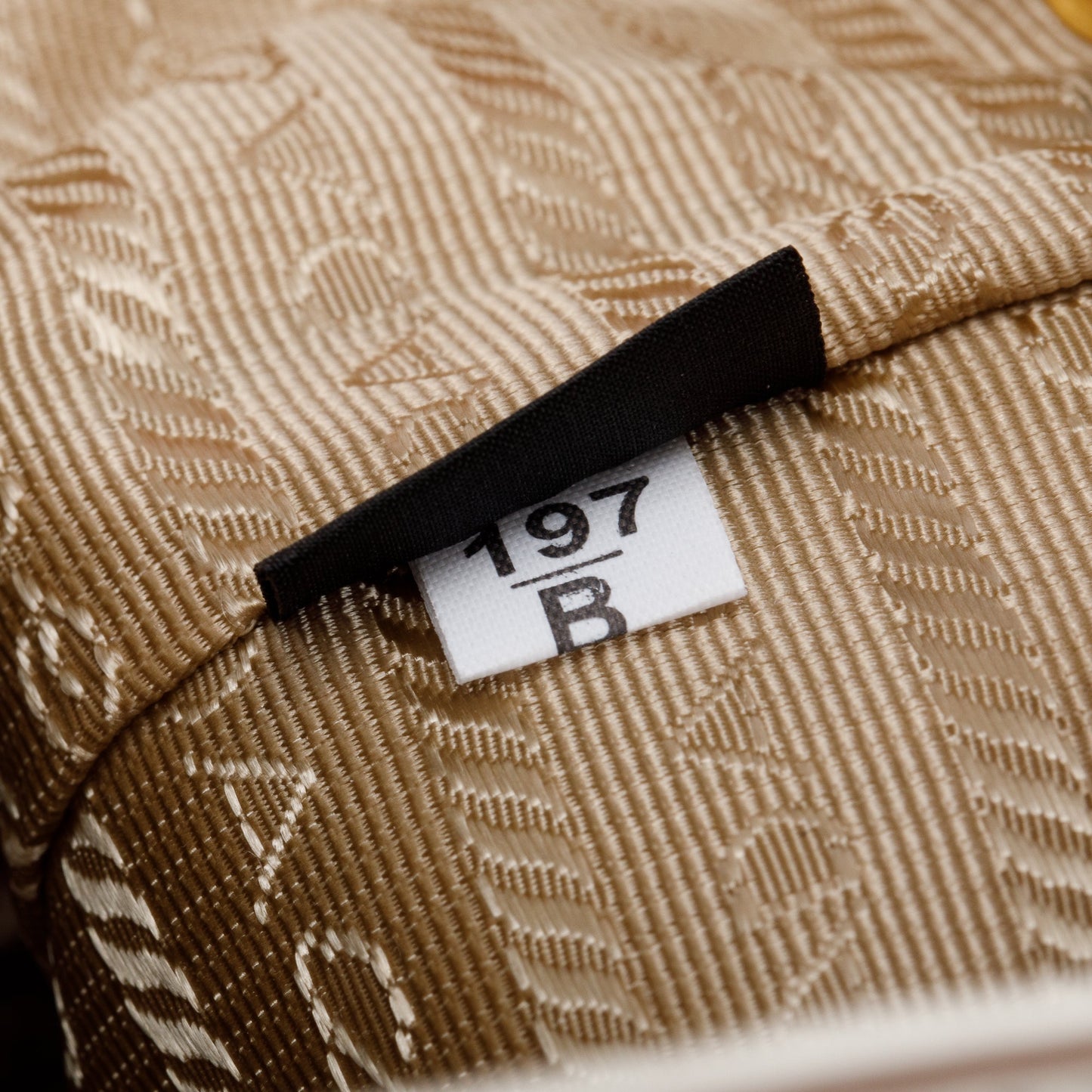 Prada Brown Logo Jacquard Bucket Bag