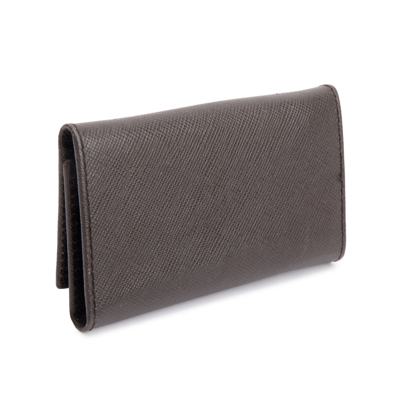 Prada Brown Saffiano Leather 6 Key Holder