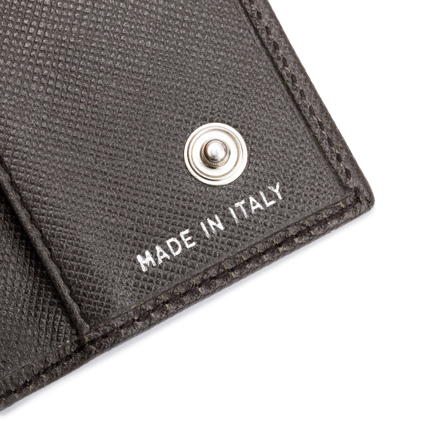 Prada Brown Saffiano Leather 6 Key Holder