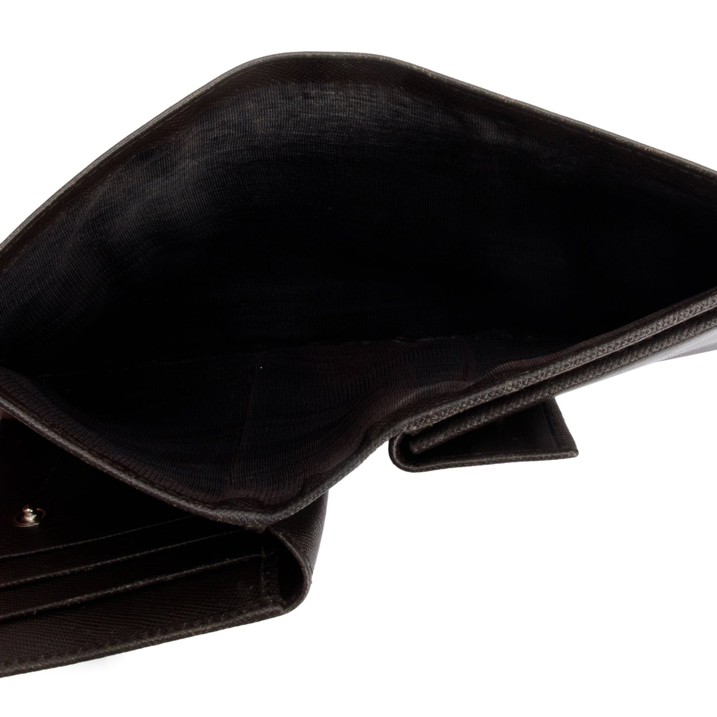 Prada Brown Saffiano Leather Bi-Fold Wallet