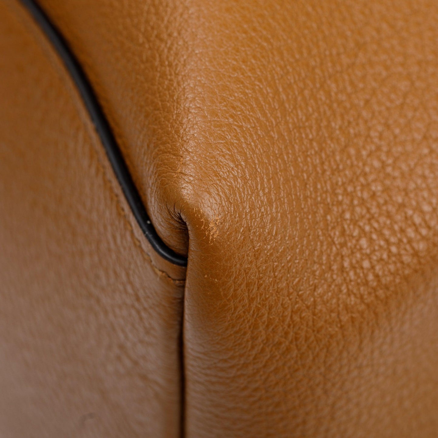 Prada Brown Vitello Daino Medium Logo Hobo Bag