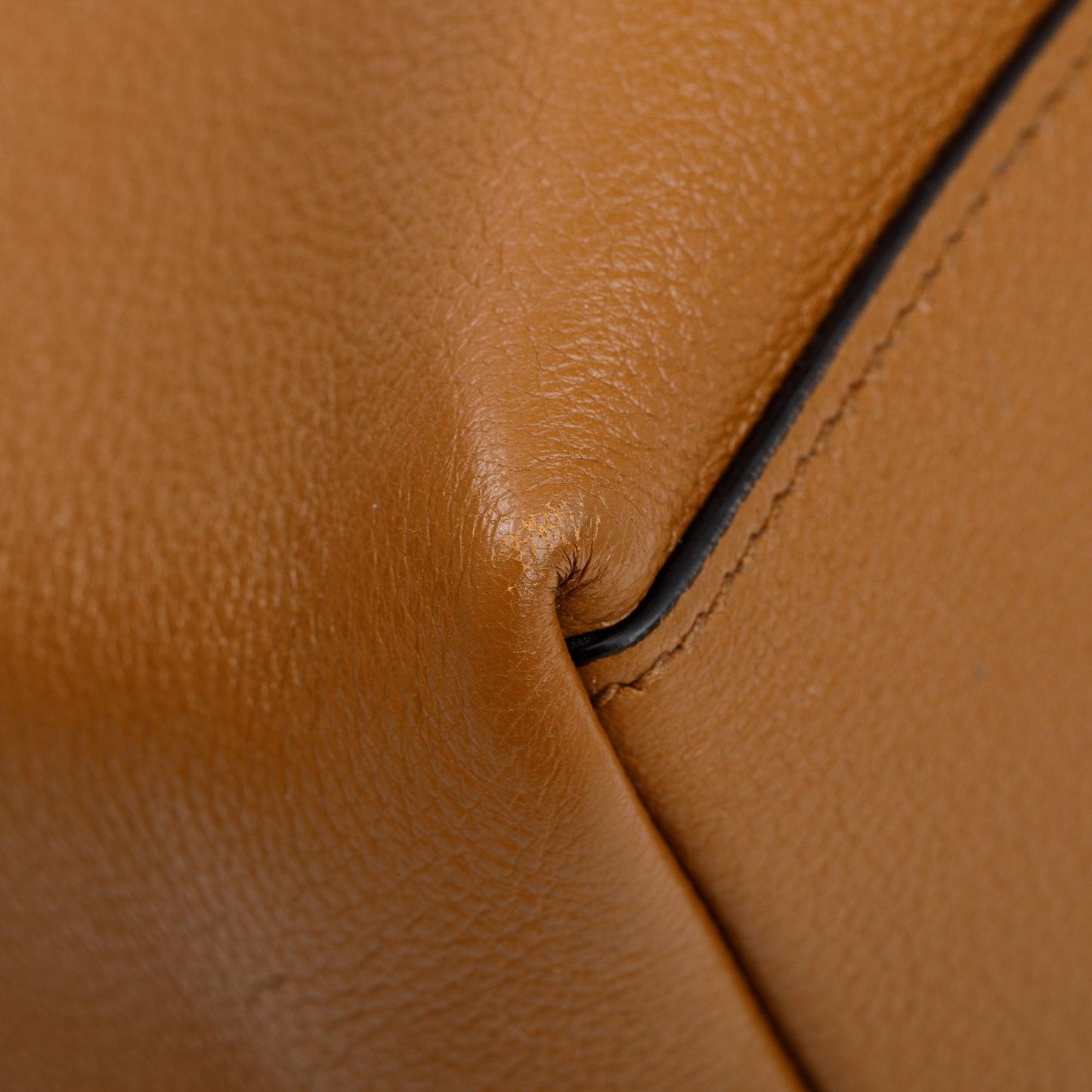 Prada Brown Vitello Daino Medium Logo Hobo Bag