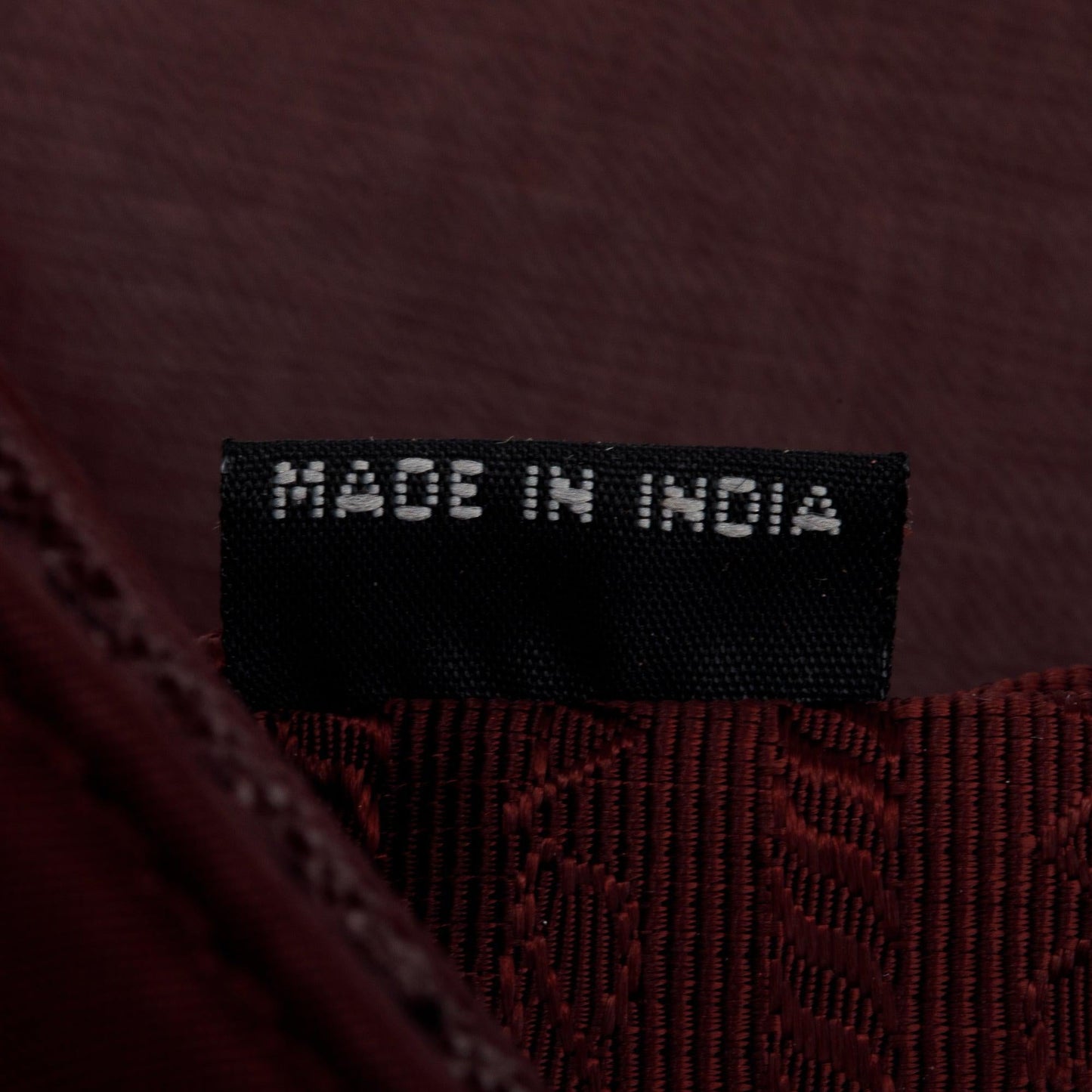 Prada Burgundy Tessuto Saffiano Leather Flap Shoulder Bag