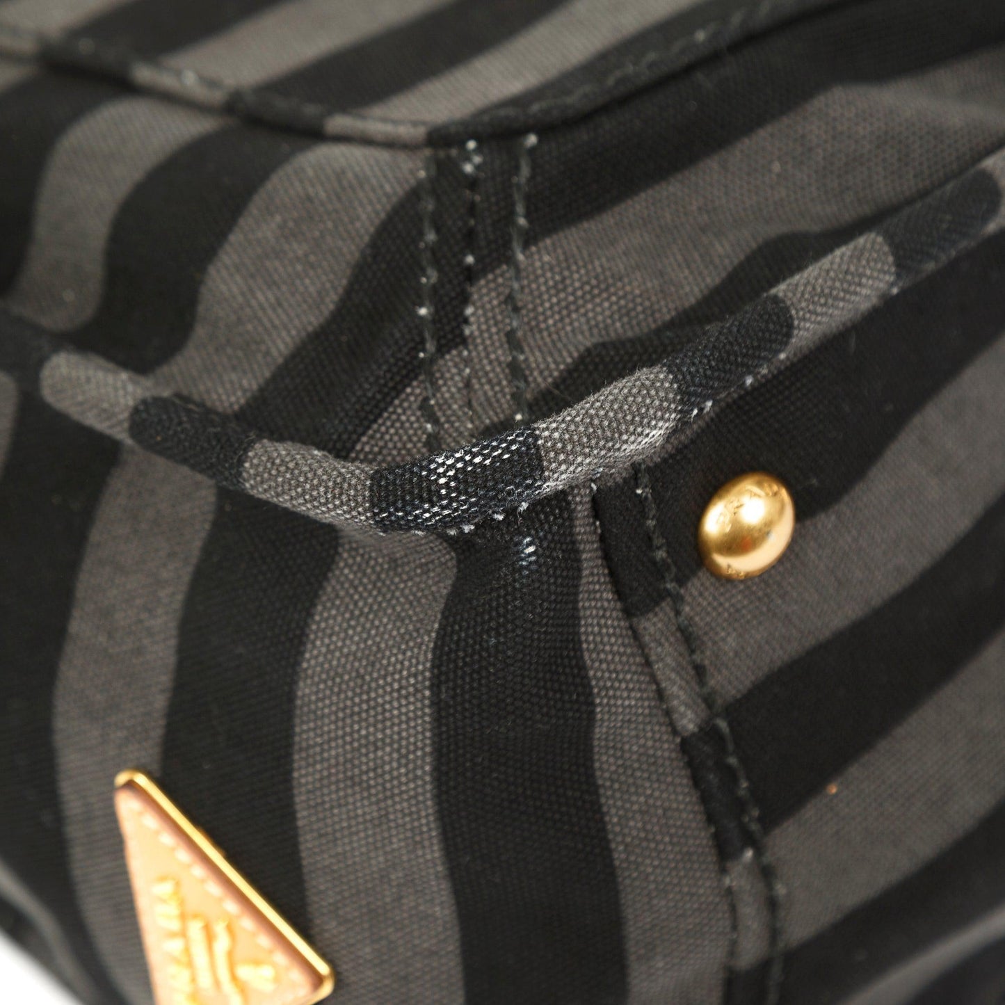 Prada Canapa Stripe Messenger Bag