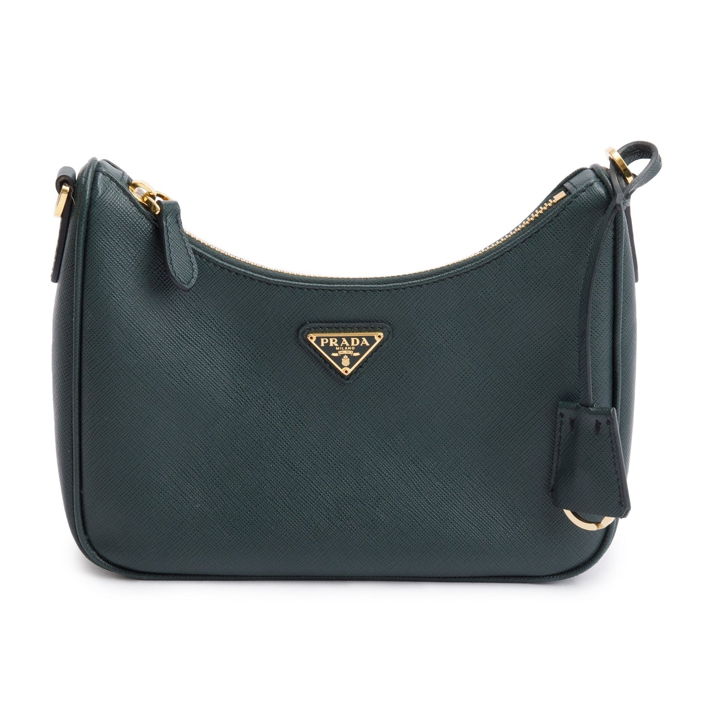 Prada Green Saffiano Leather Re-Edition 2005 Shoulder Bag