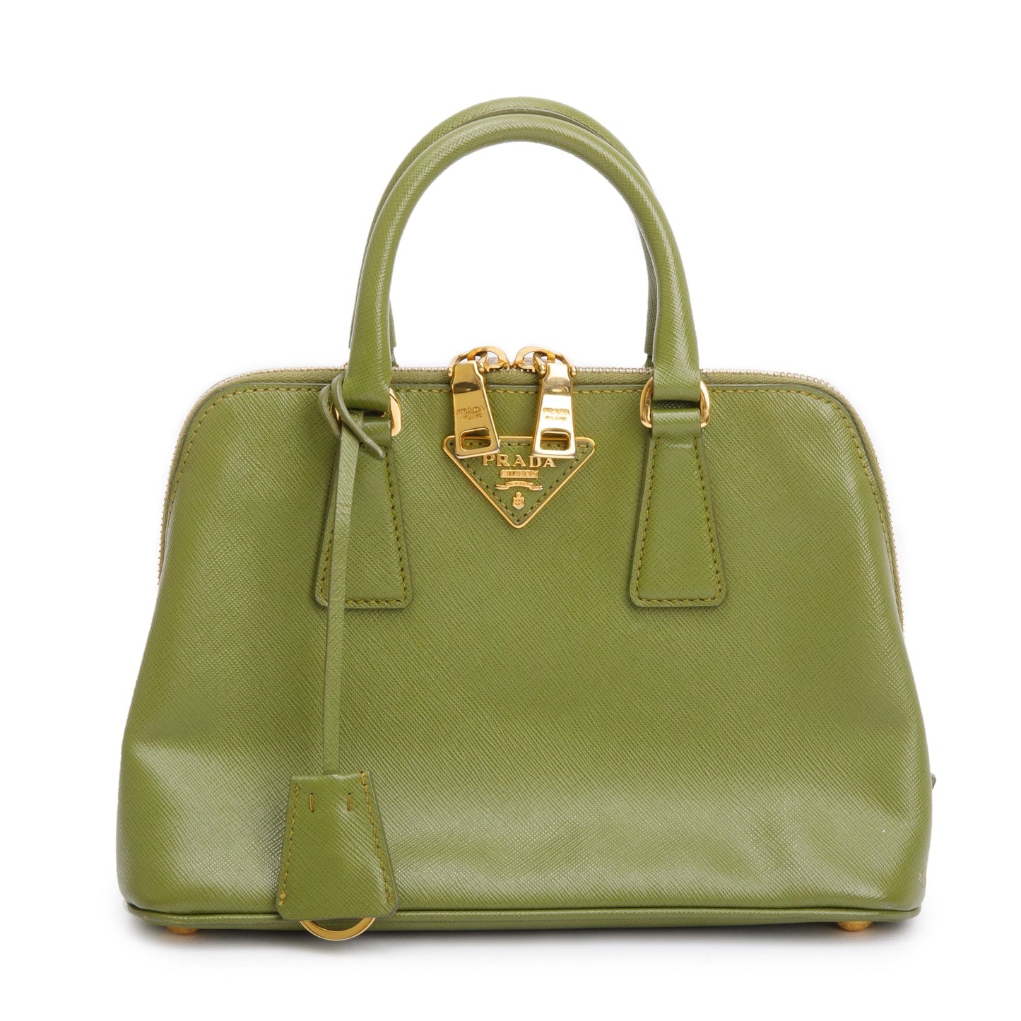 Prada Green Saffiano Lux Small Promenade Tote