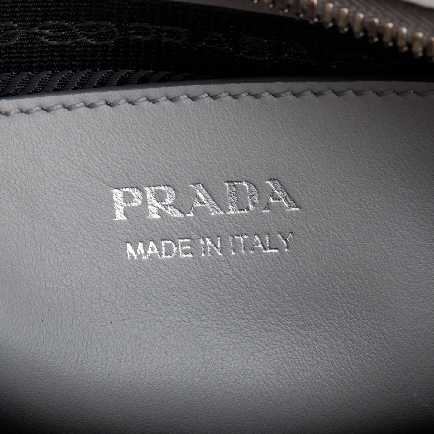 Prada Grey Saffiano Cuir Mini Monochrome Top Handle Tote