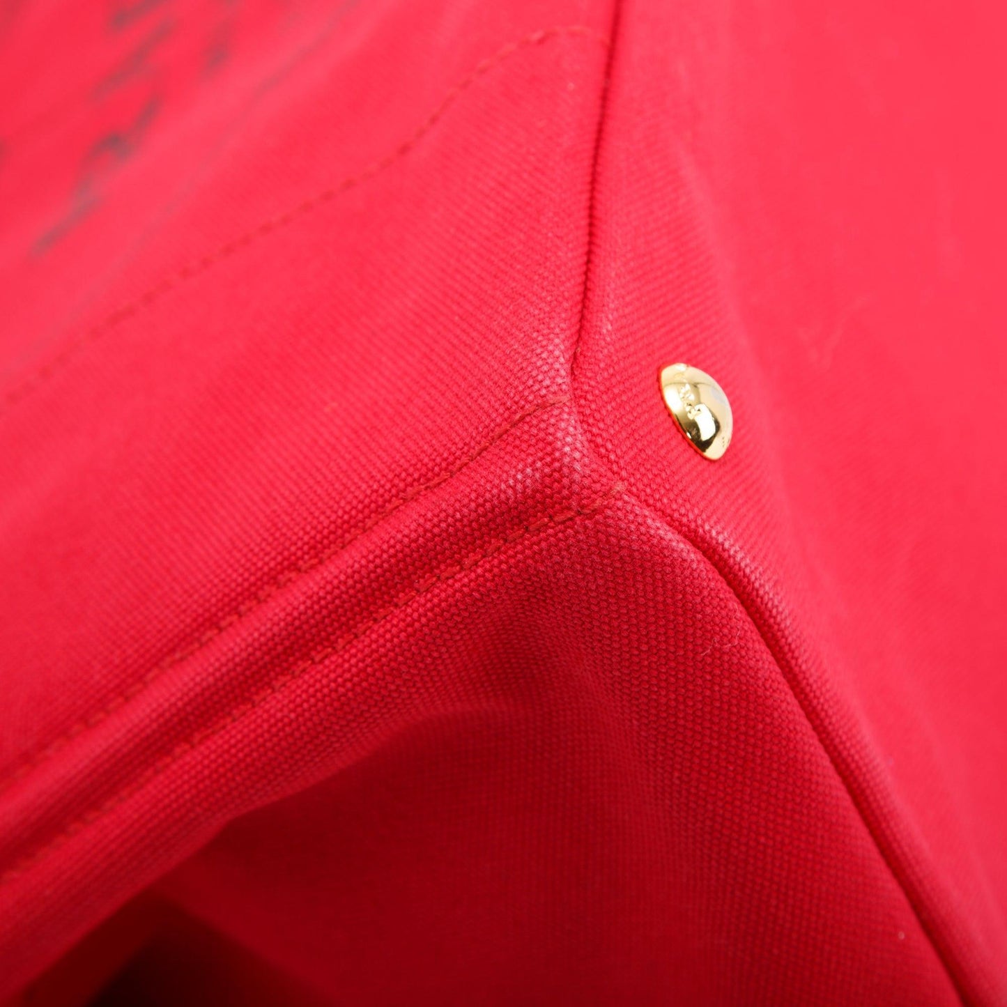 Prada Large Red Canapa Logo Tote