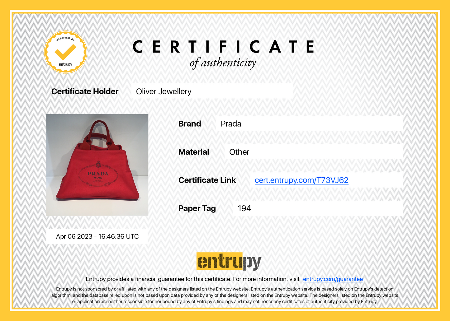 Prada Large Red Canapa Logo Tote