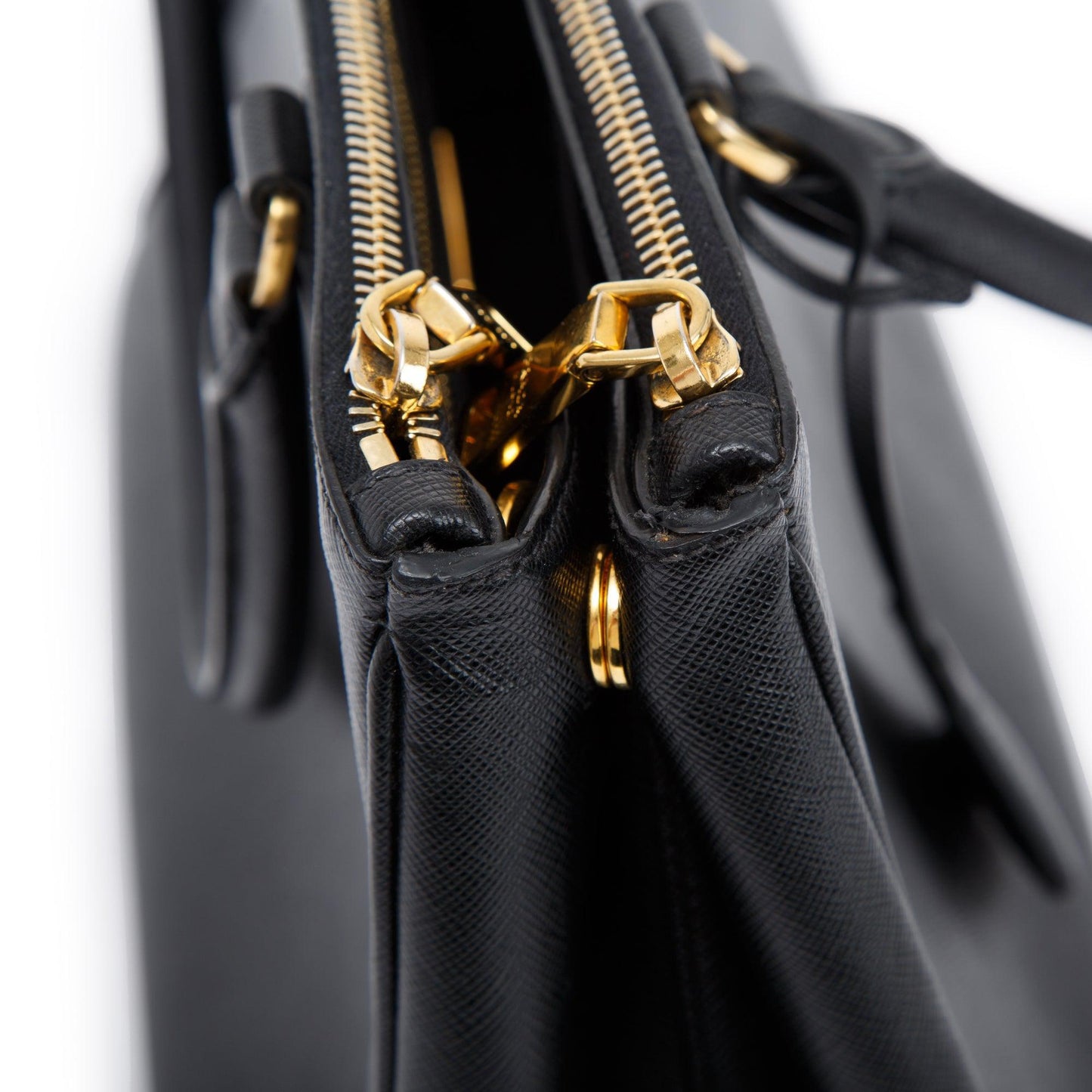 Prada Large Saffiano Double Zip Galleria Tote
