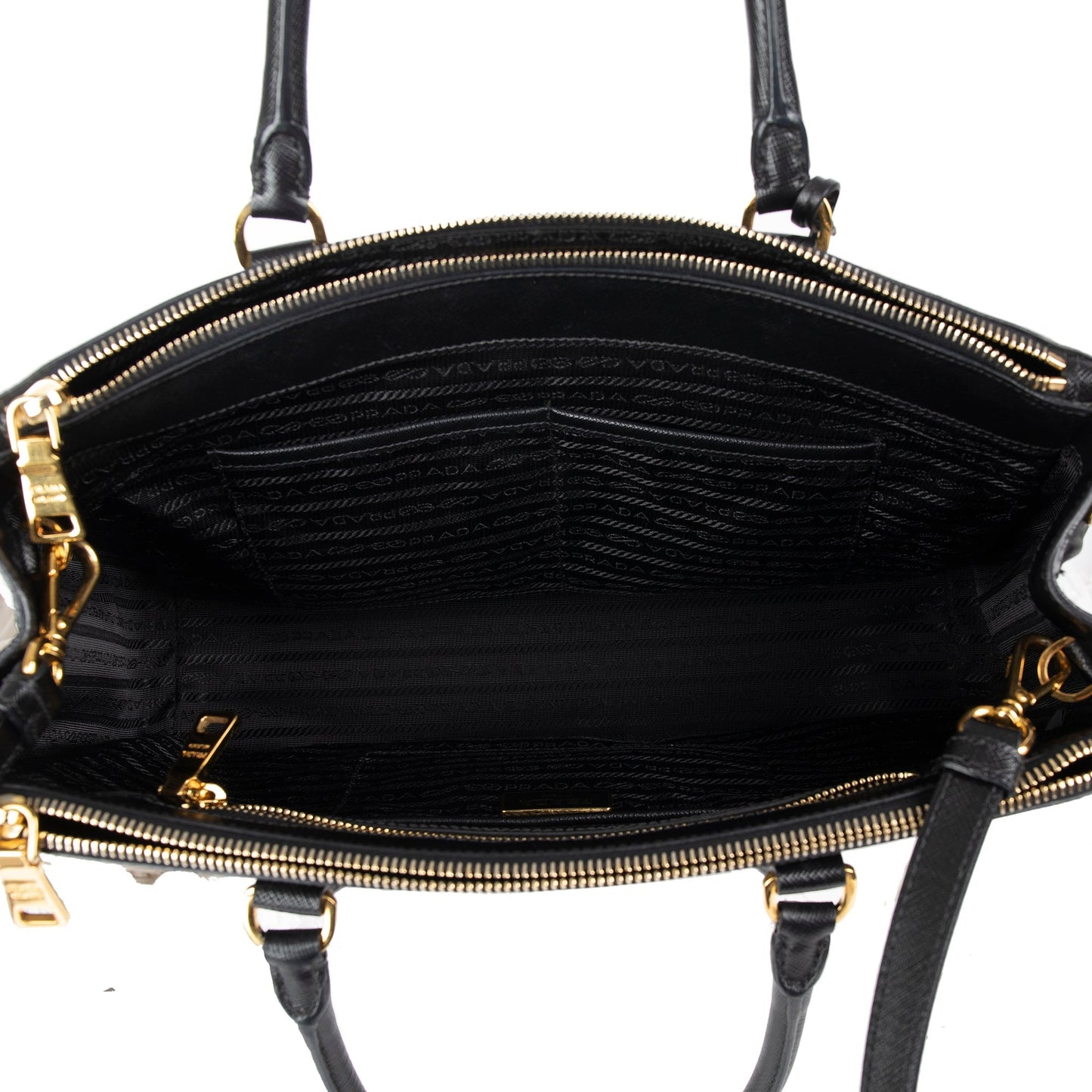 Prada Large Saffiano Lux Galleria Double Zip Tote