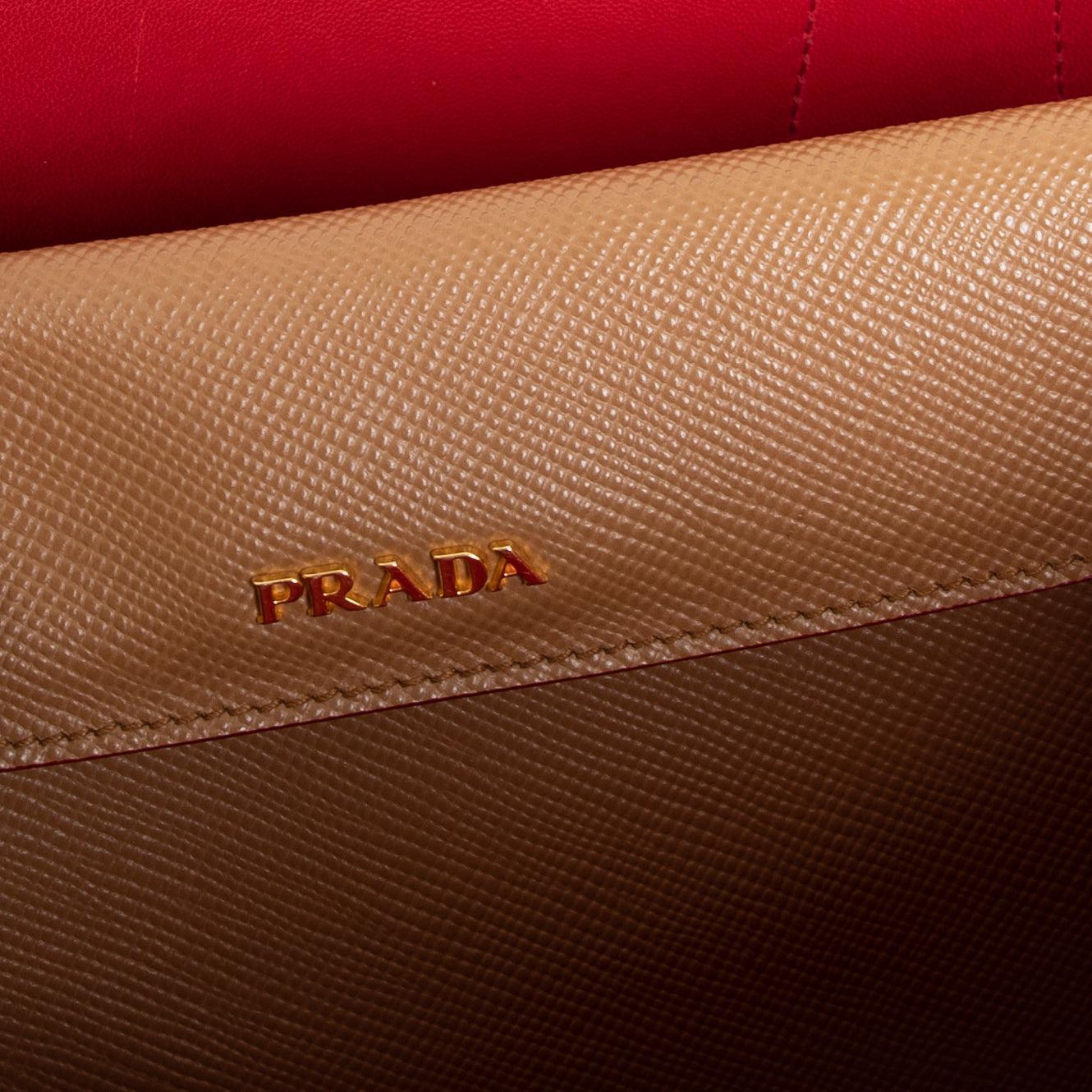 Prada Medium Saffiano Cuir Double Tote