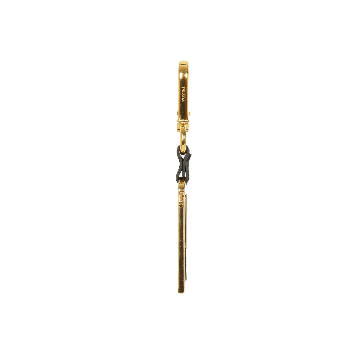 Prada Metal Name Tag Keychain