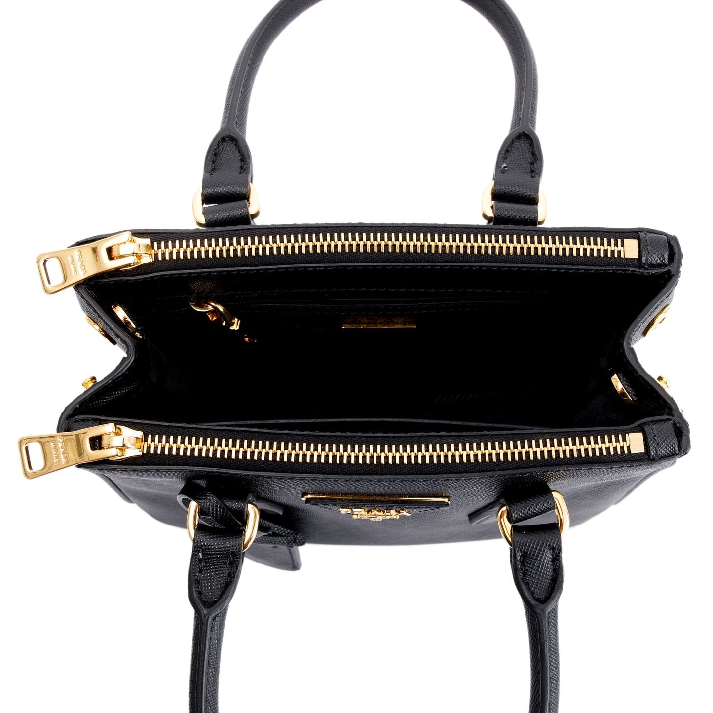 Prada Mini Saffiano Lux Galleria Double Zip Tote