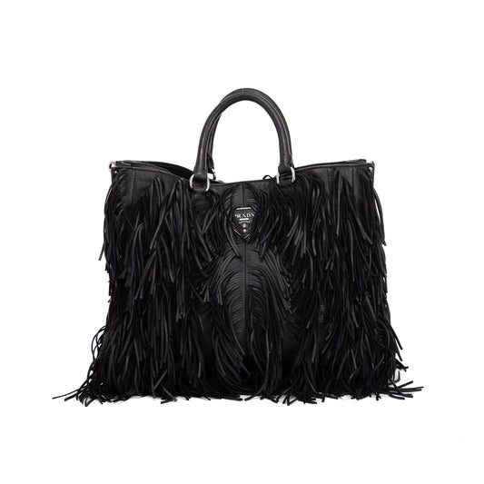 Prada Nappa Leather Fringe Tote