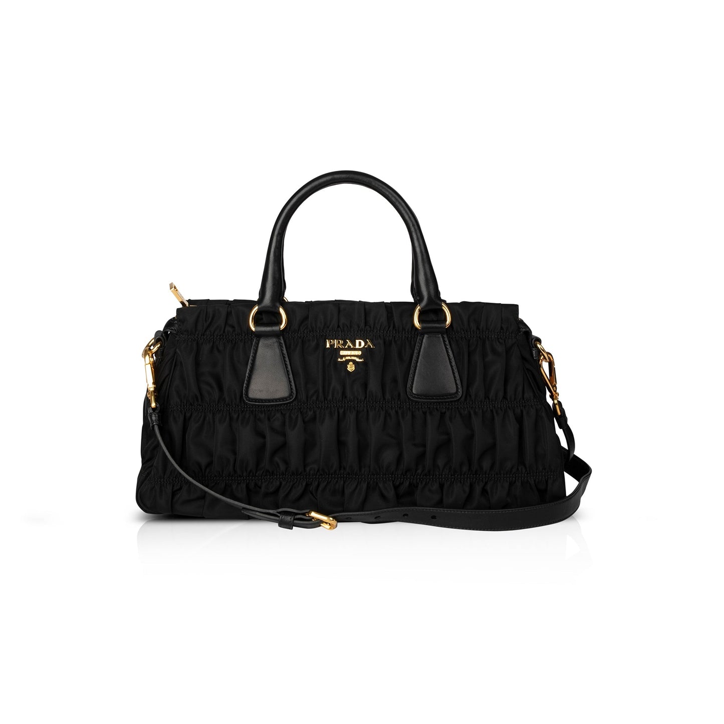 Prada Nappa-Trimmed Tessuto Gaufre Tote