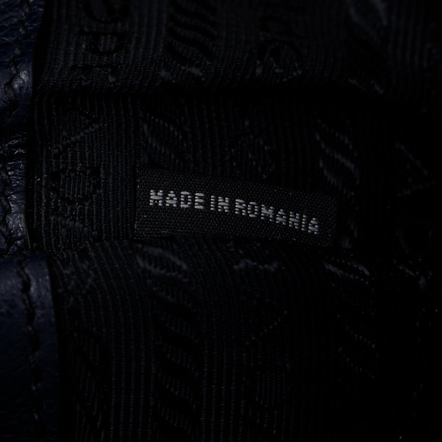 Prada Navy City Calf Small Twin Pocket Tote