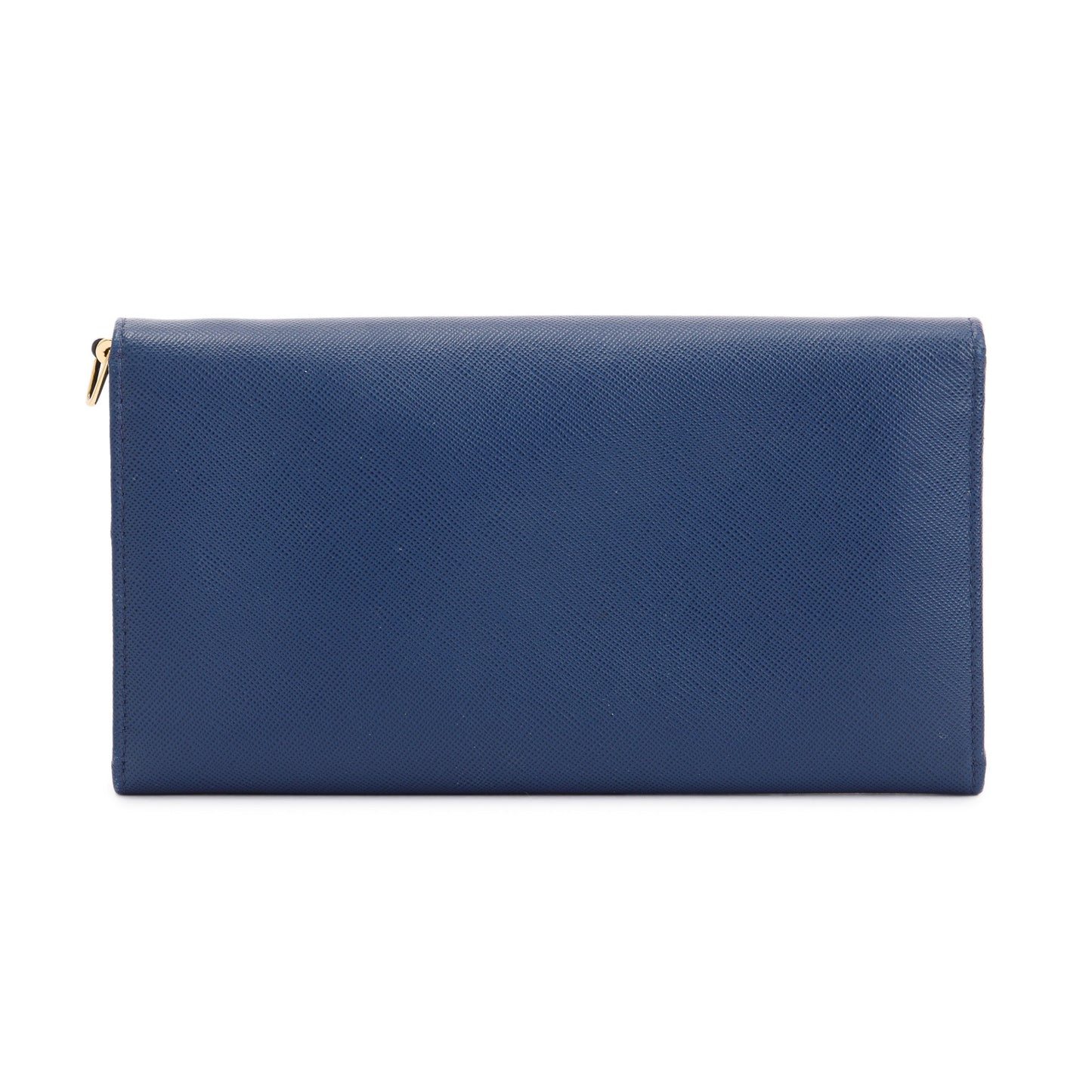 Prada Navy Saffiano Metal Wallet on Chain