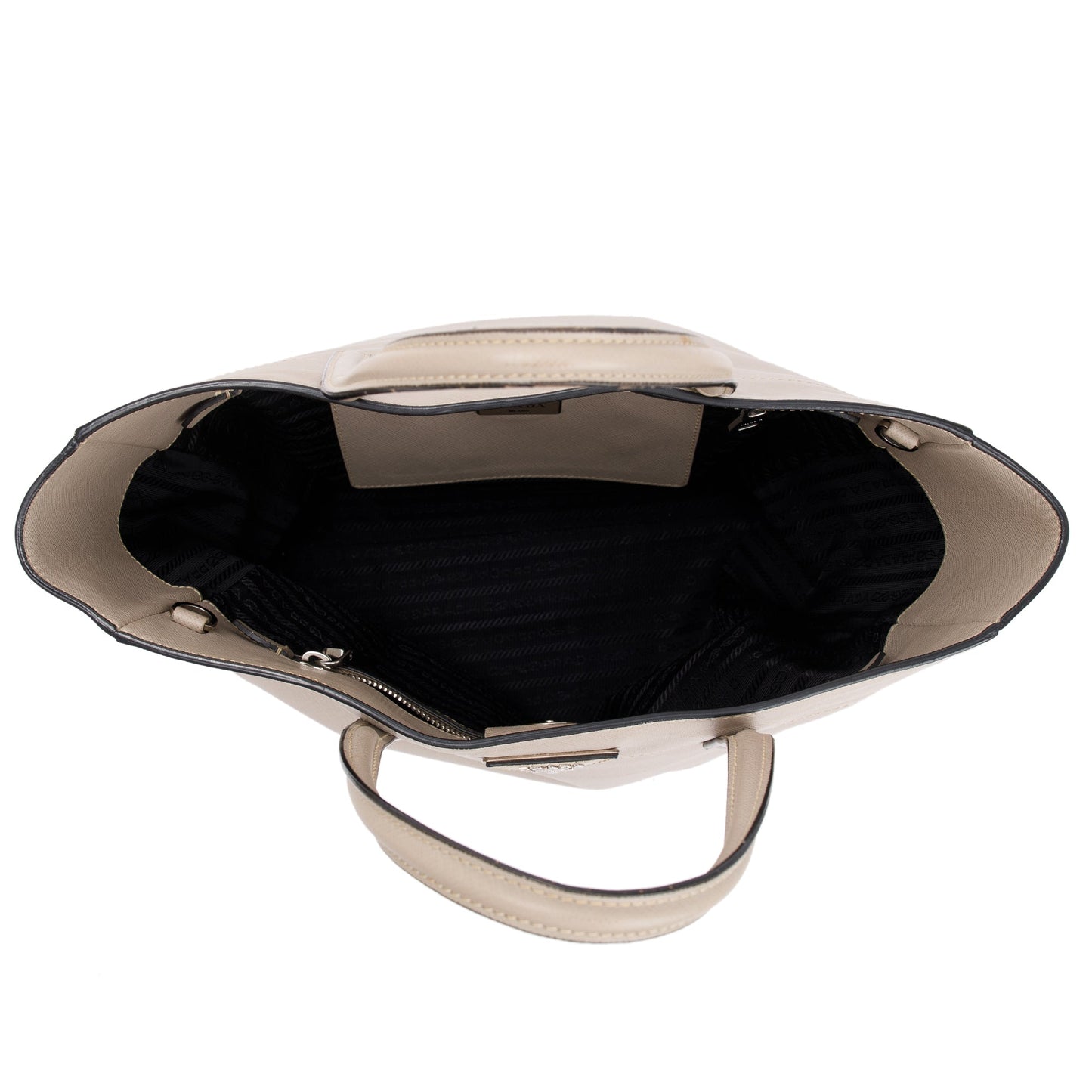 Prada Neutral Saffiano Soft Leather Tote