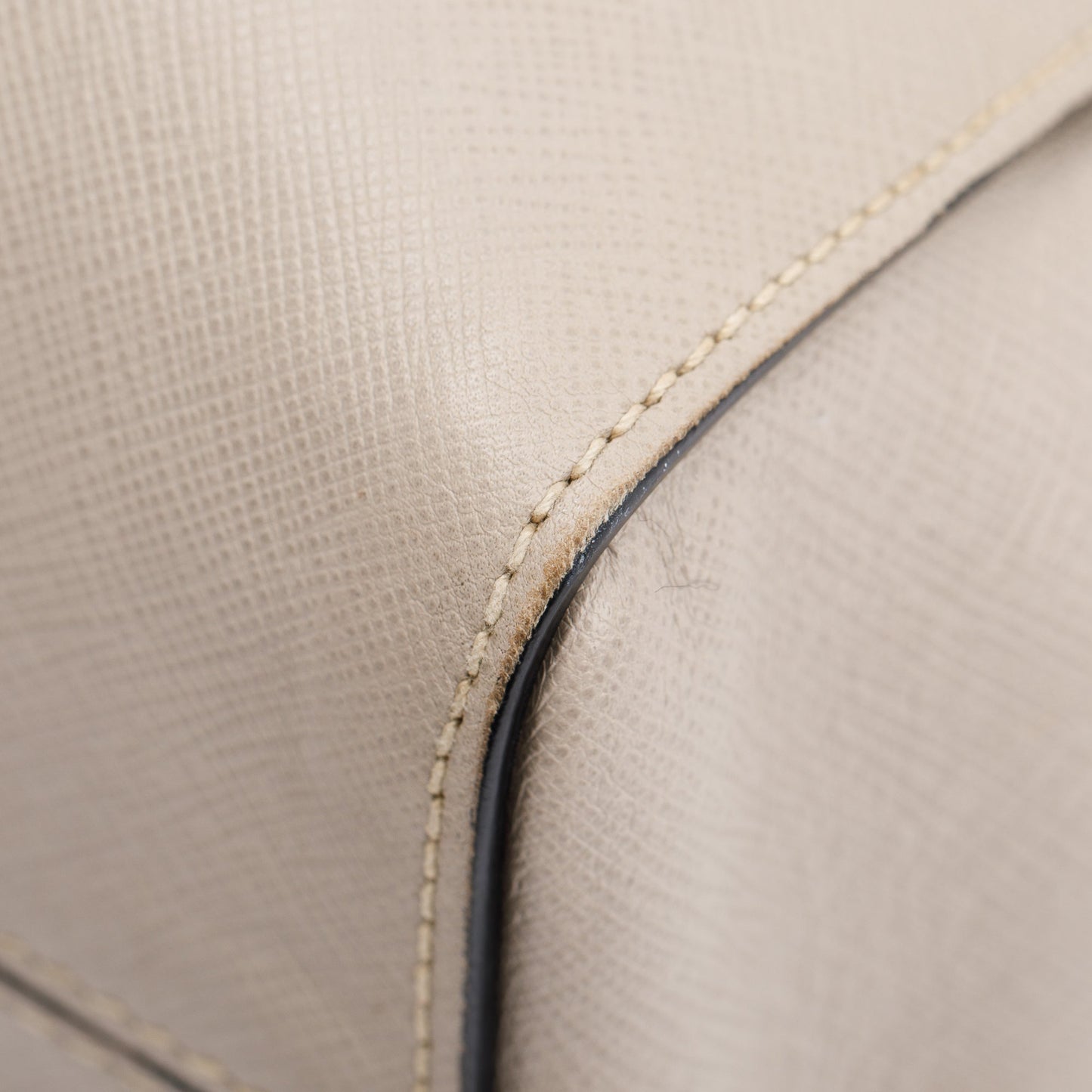 Prada Neutral Saffiano Soft Leather Tote