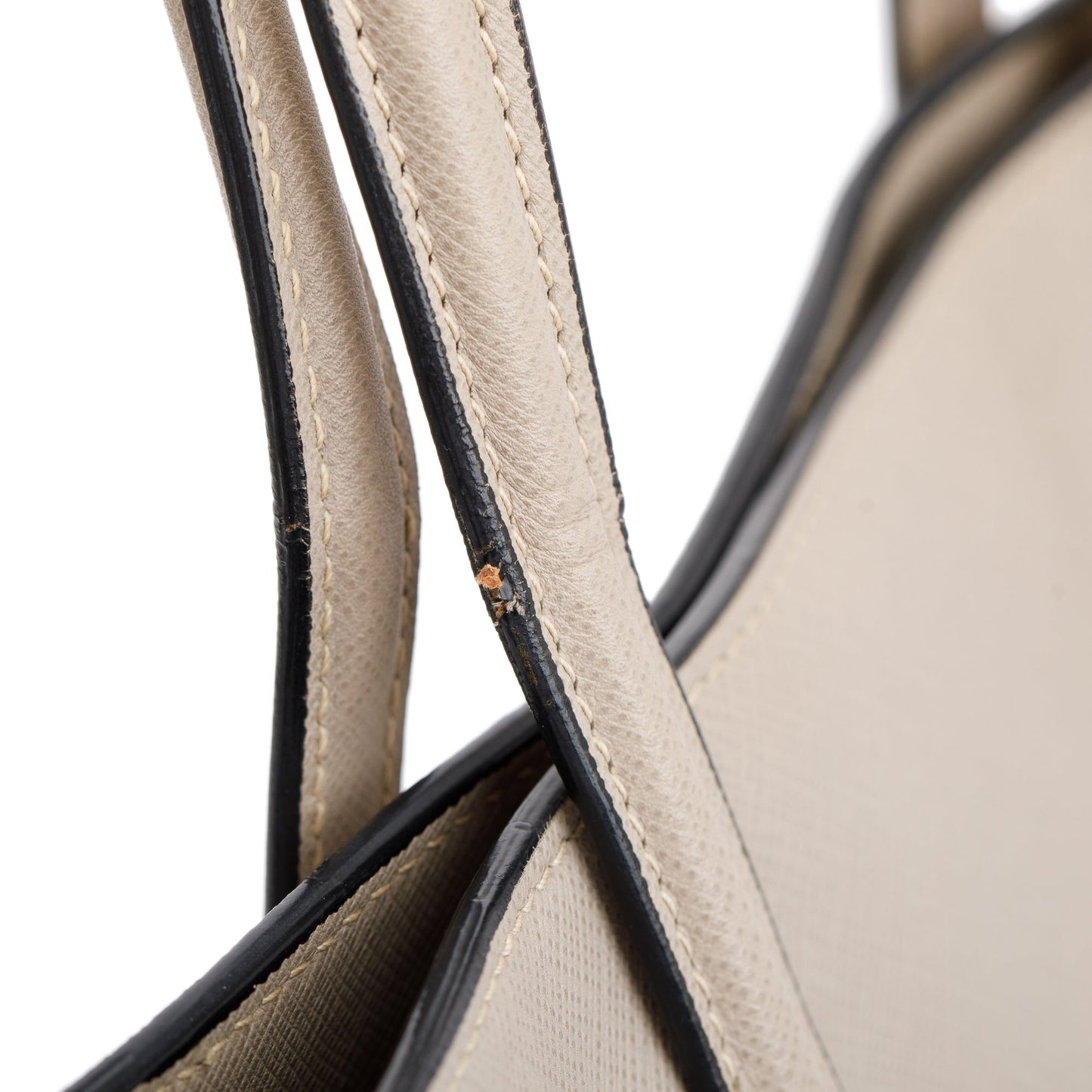 Prada Neutral Saffiano Soft Leather Tote