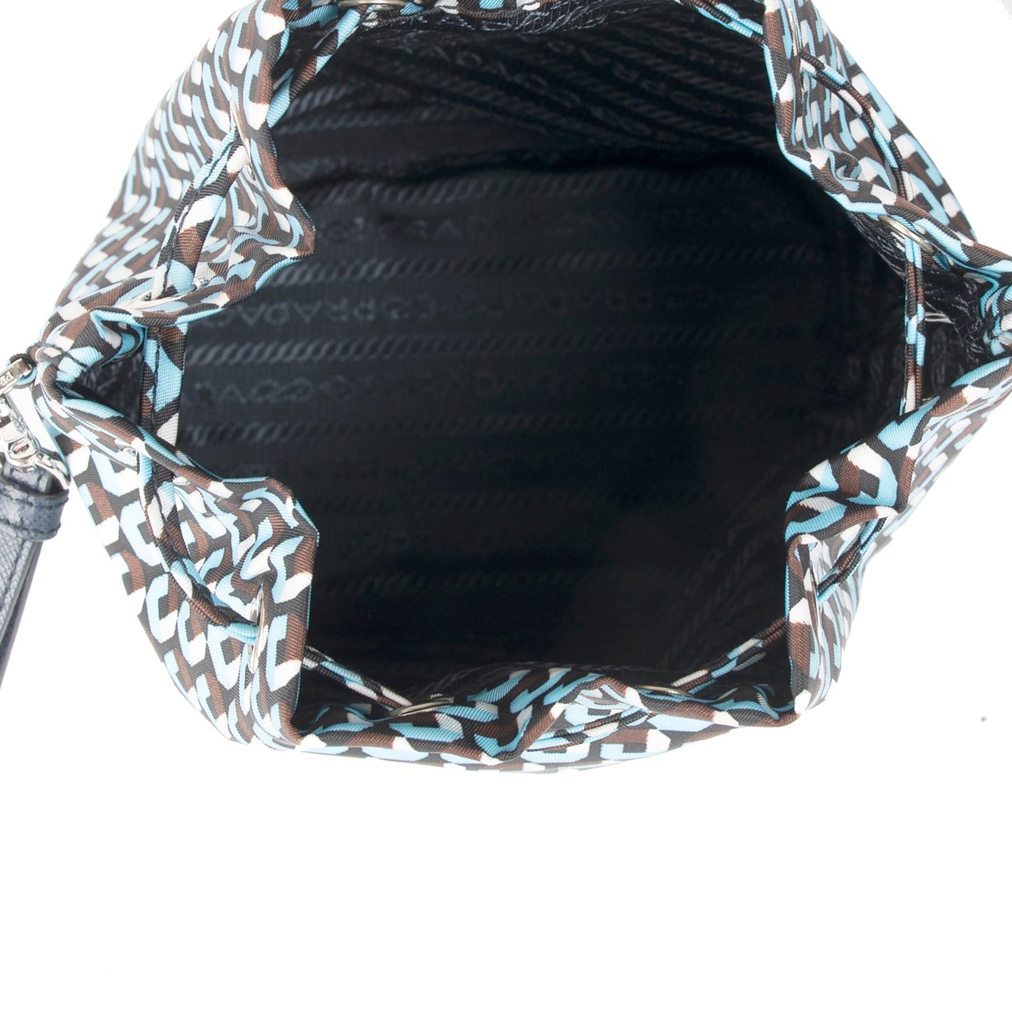 Prada Nylon Mini Bucket Wristlet Pouch