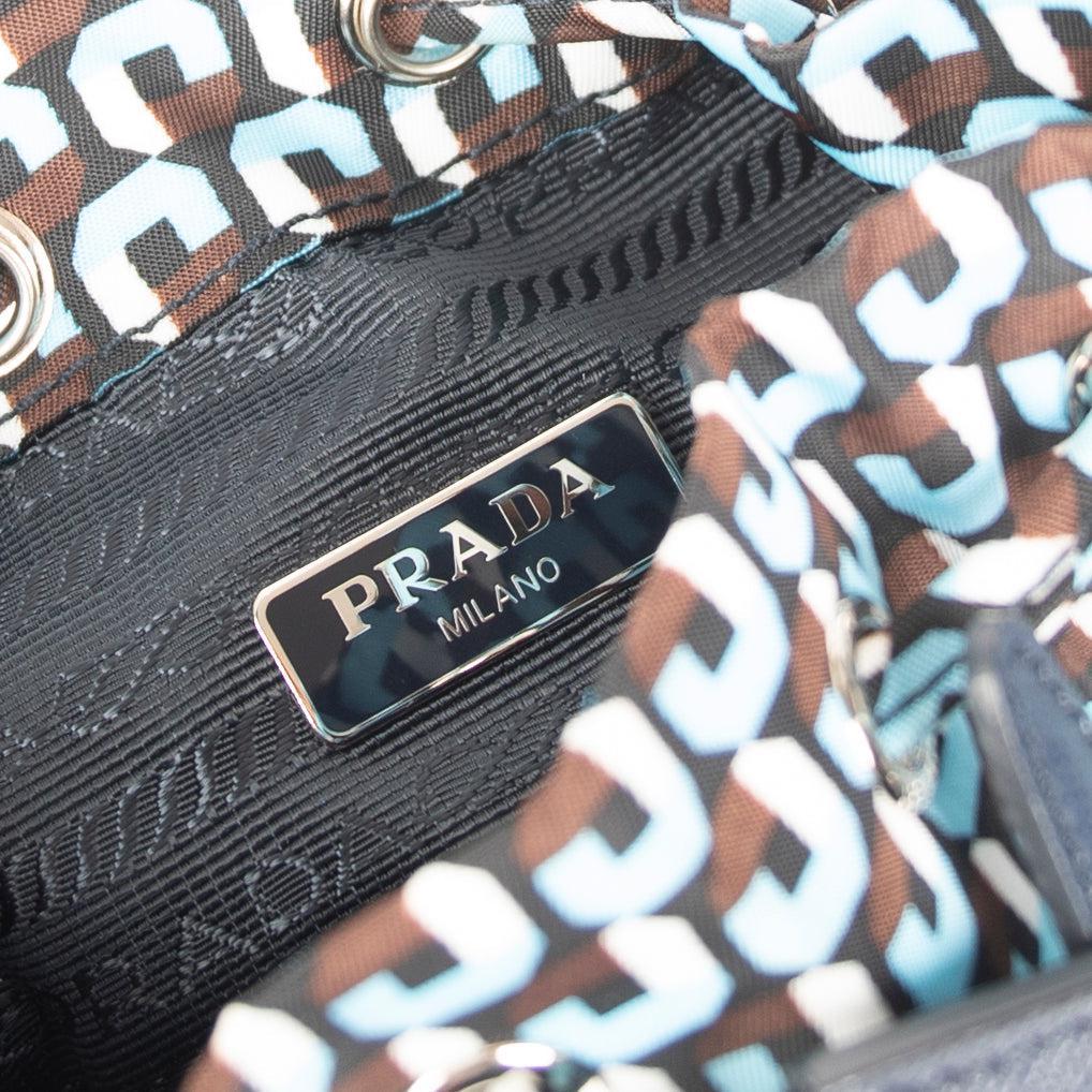 Prada Nylon Mini Bucket Wristlet Pouch