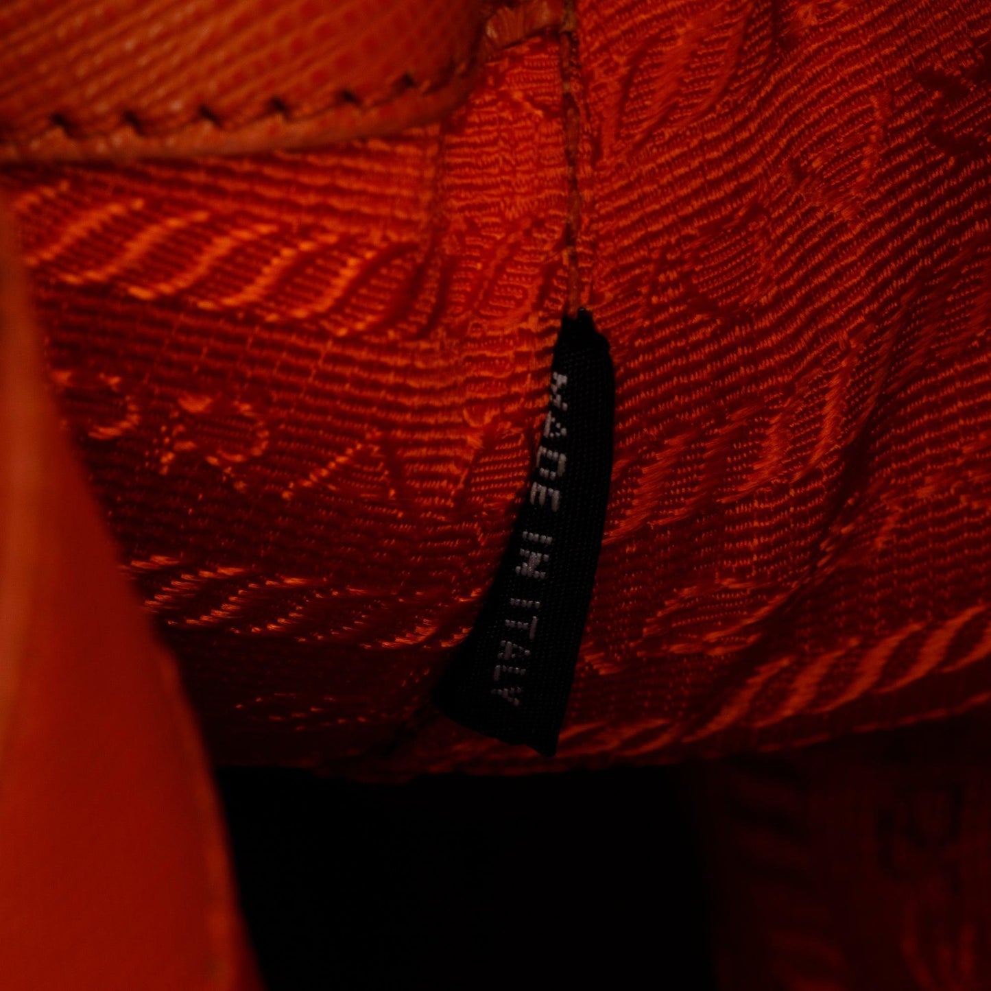 Prada Orange Saffiano Lux Medium Open Promenade Tote