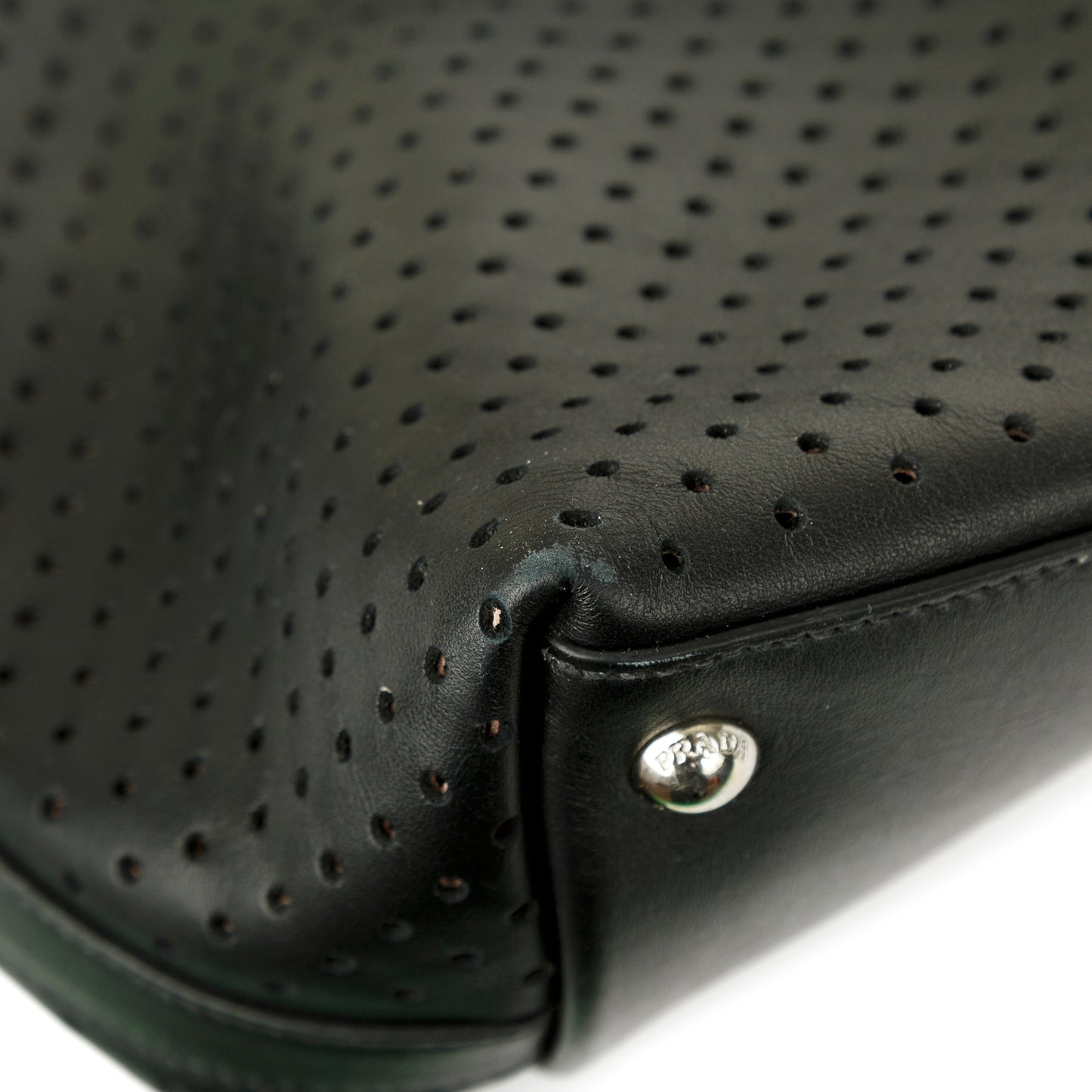 Prada Perforated Scamosciato Tote