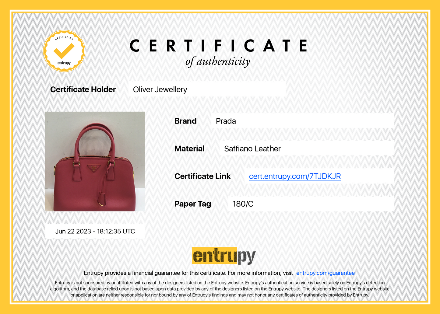 Prada Pink Medium Saffiano Lux Promenade Tote