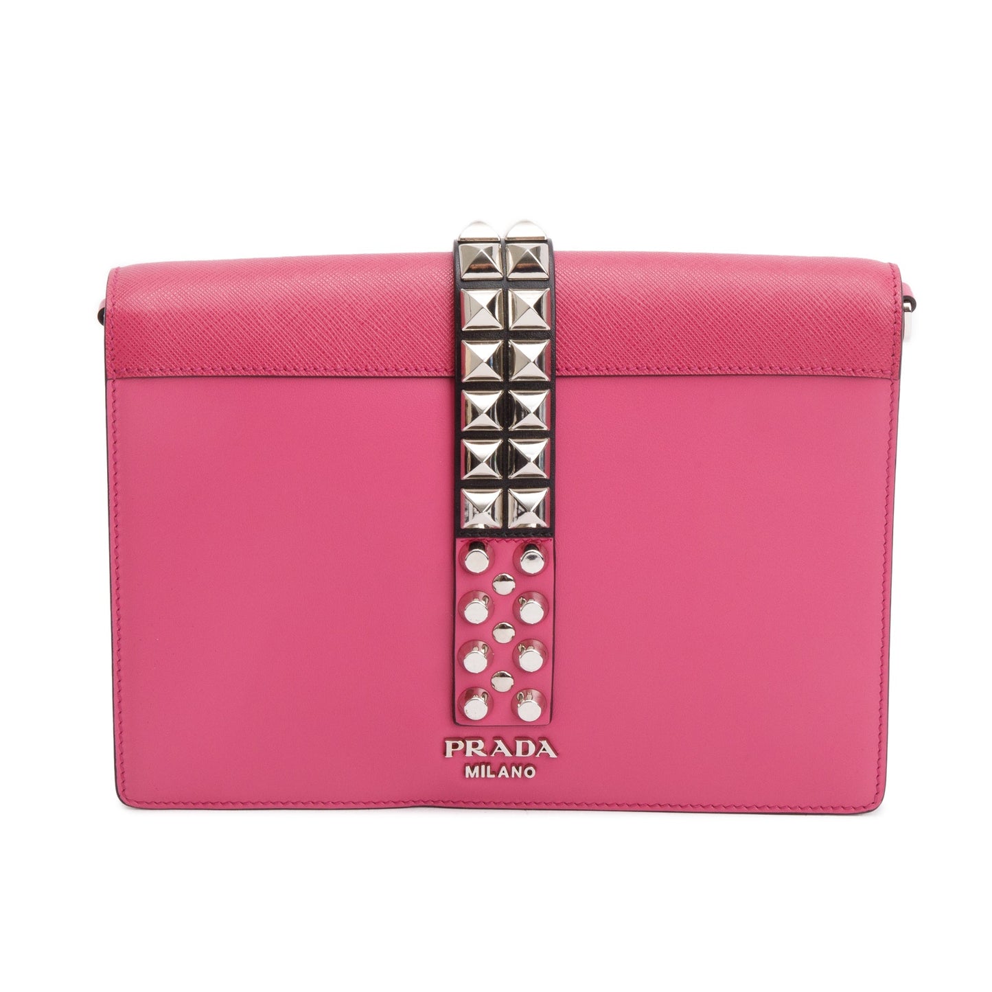 Prada Pink Saffiano City Calf Leather Elektra Bag