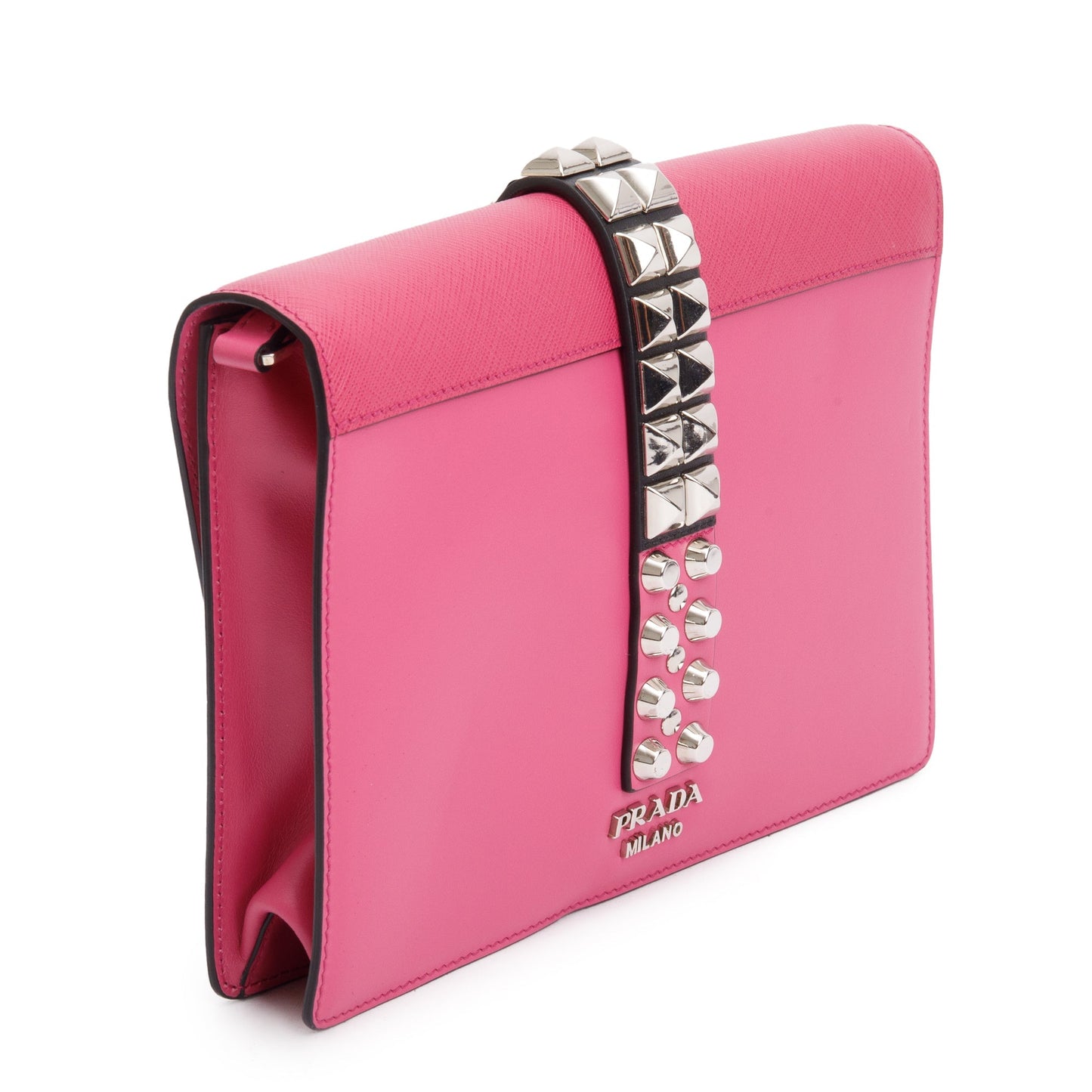 Prada Pink Saffiano City Calf Leather Elektra Bag