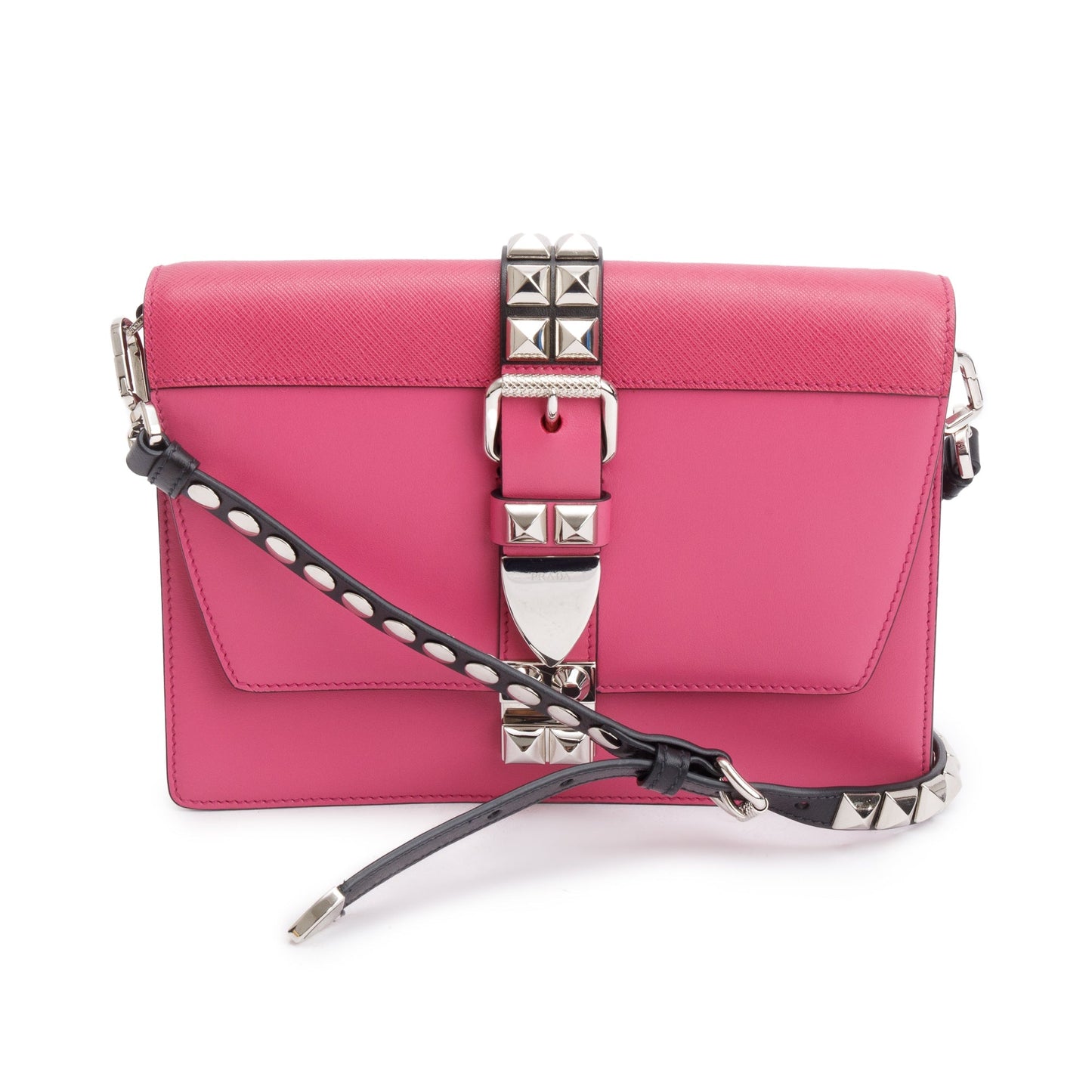 Prada Pink Saffiano City Calf Leather Elektra Bag