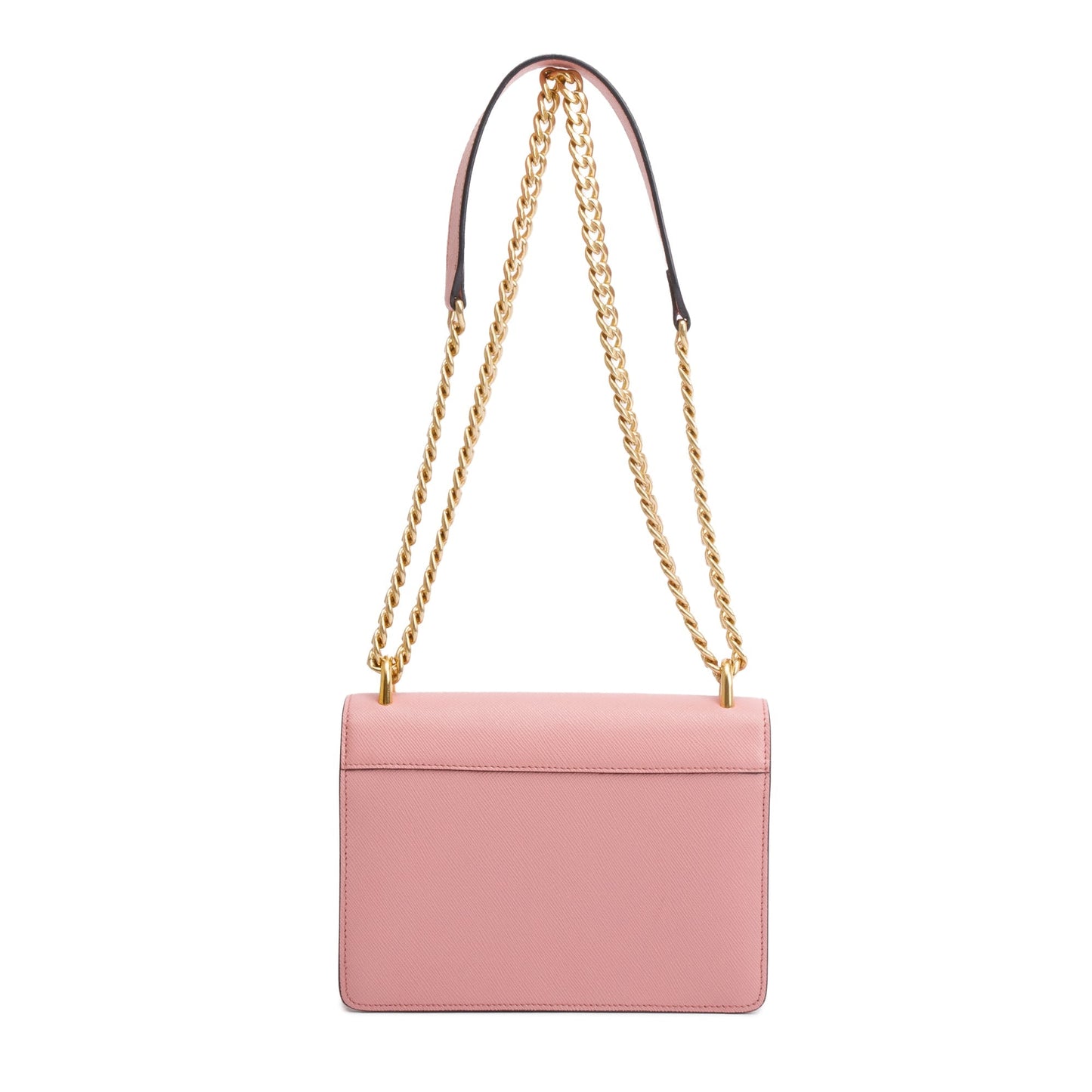 Prada Pink Saffiano Lux Chain Shoulder Bag