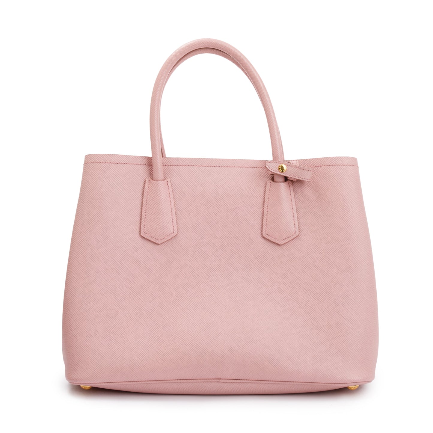 Prada Pink Saffiano Lux Medium Cuir Double Tote