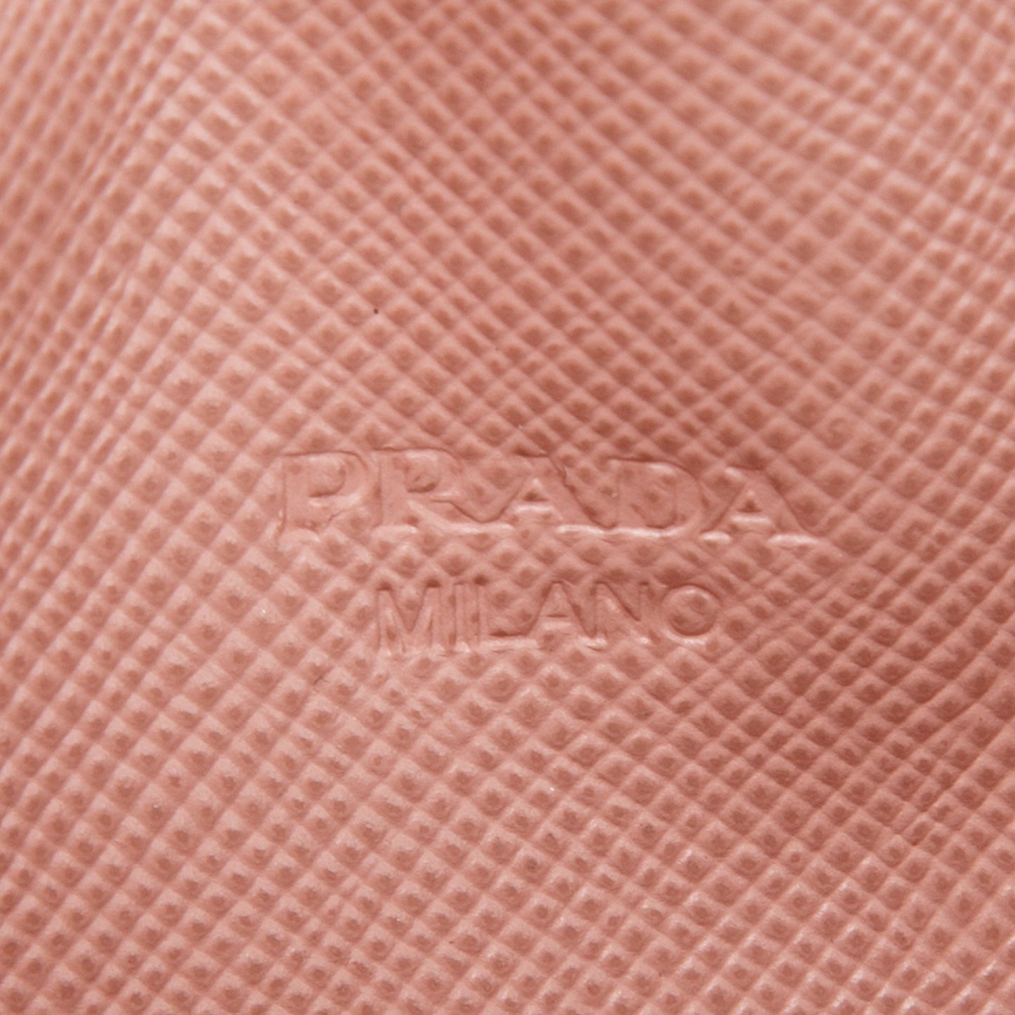 Prada Pink Saffiano Metal Flap Card Holder
