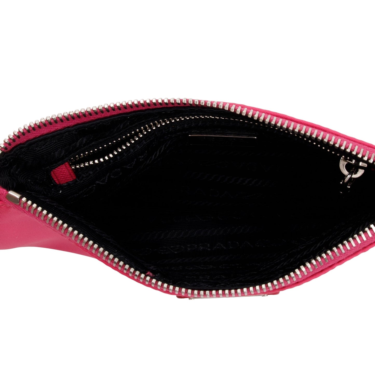 Prada Pink/Red  Tessuto O-Ring Wristlet