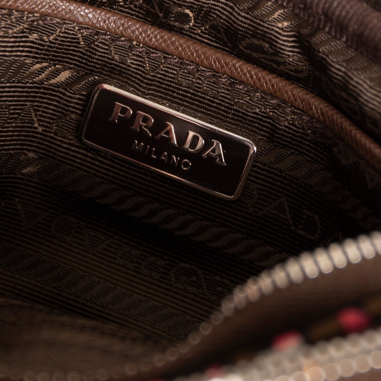 Prada Printed Tessuto Nylon Convertible Crossbody Bag