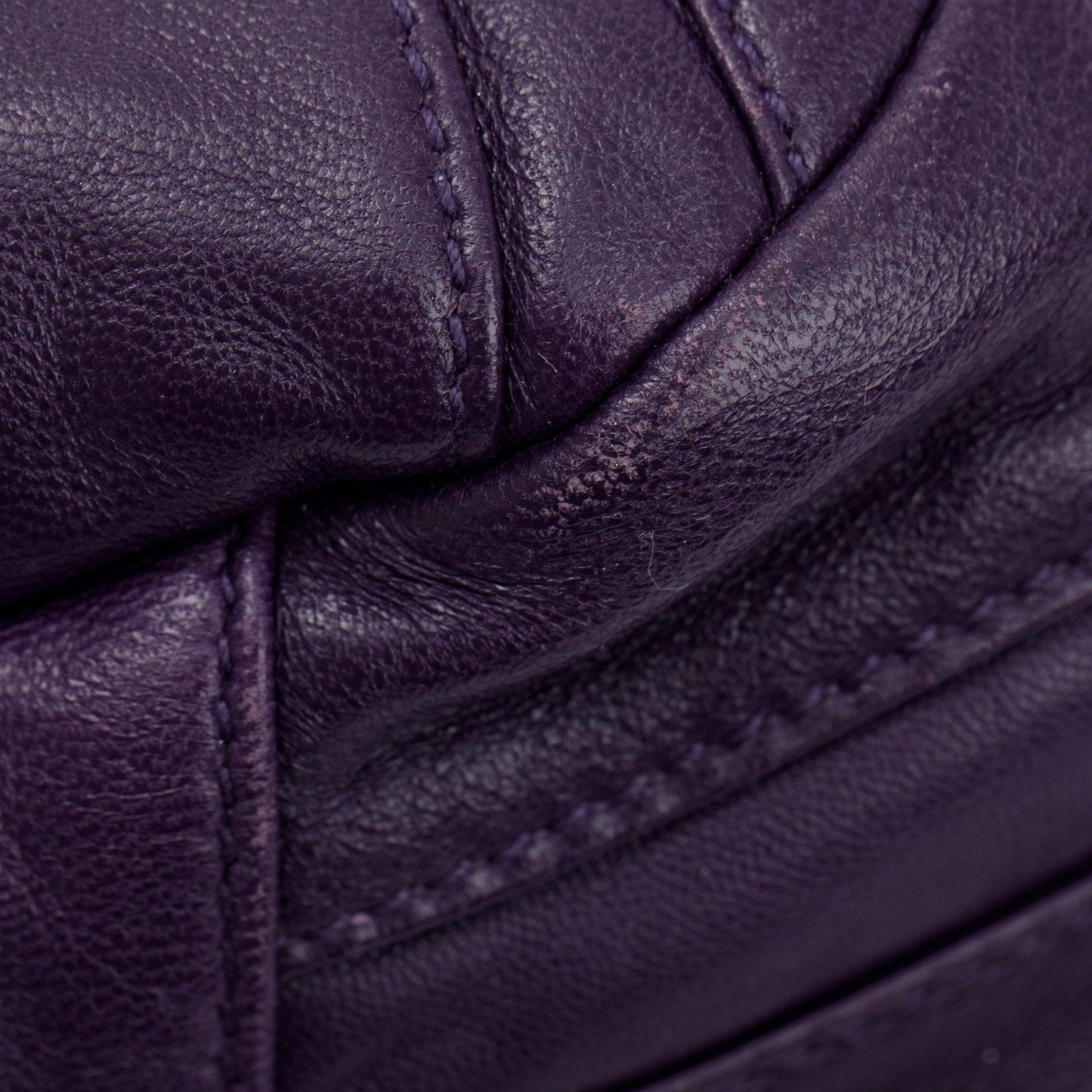 Prada Purple Nappa Stripes Leather Shoulder Bag