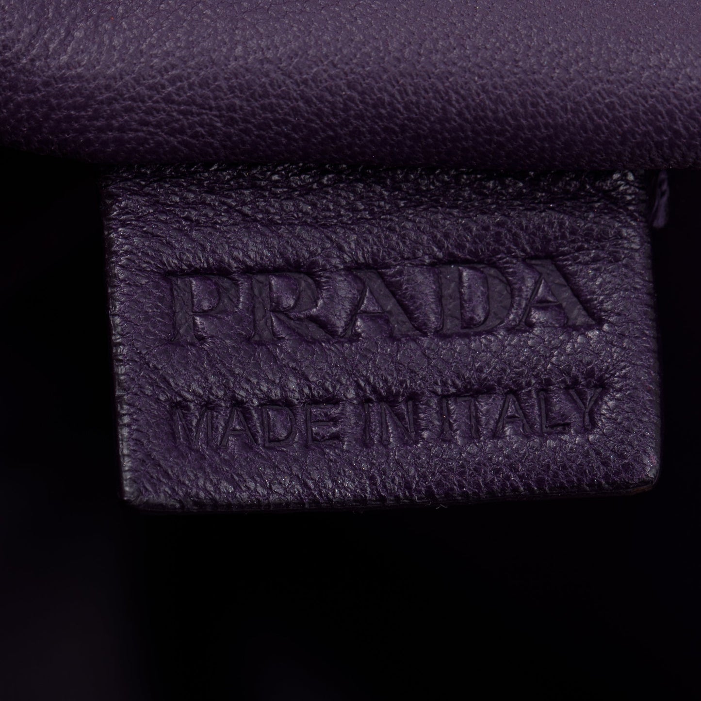 Prada Purple Nappa Stripes Leather Shoulder Bag