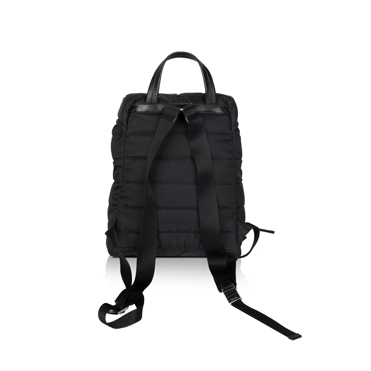 Prada Quilted Tessuto Nylon Double Buckle Backpack