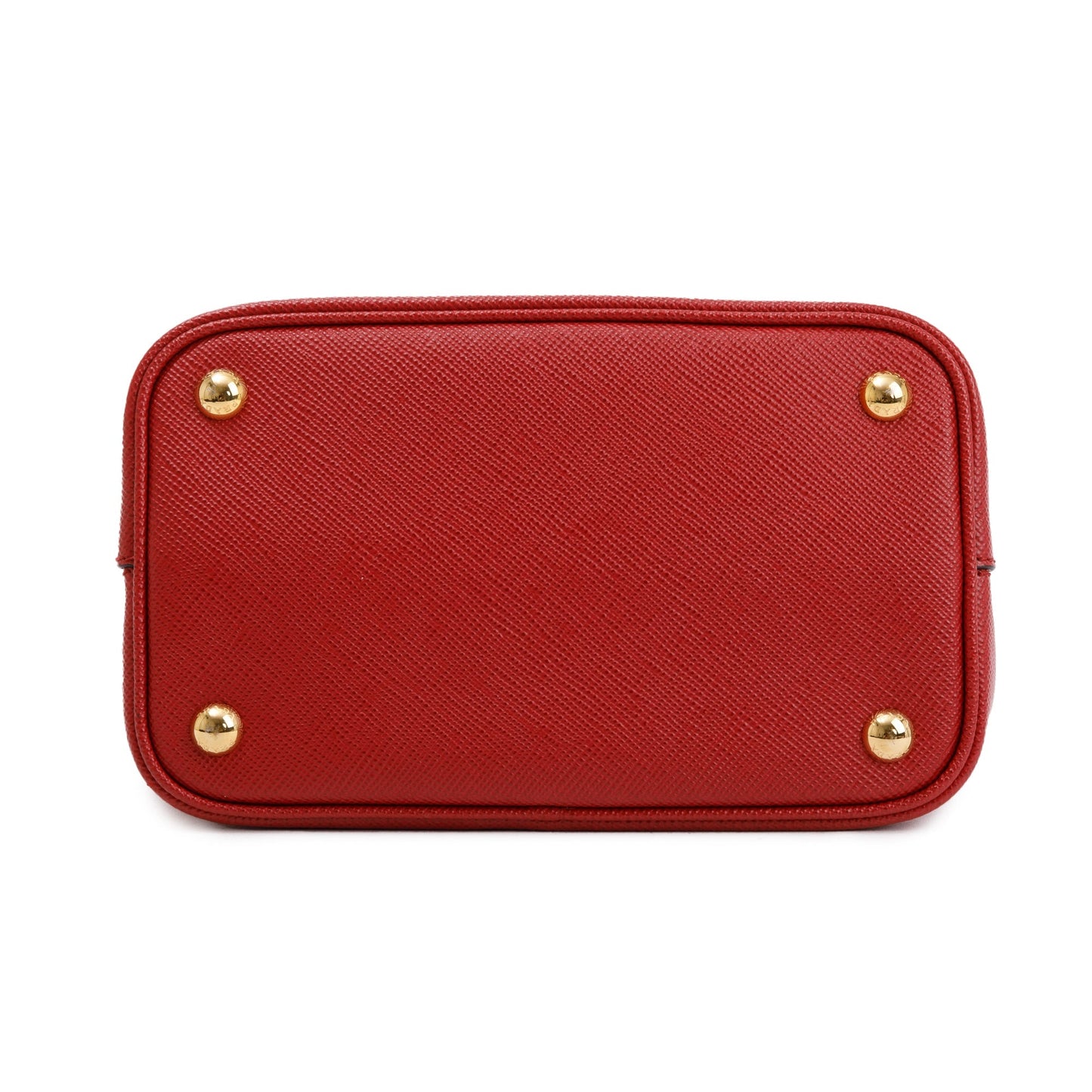Prada Red Saffiano Cuir Medium Panier Bag