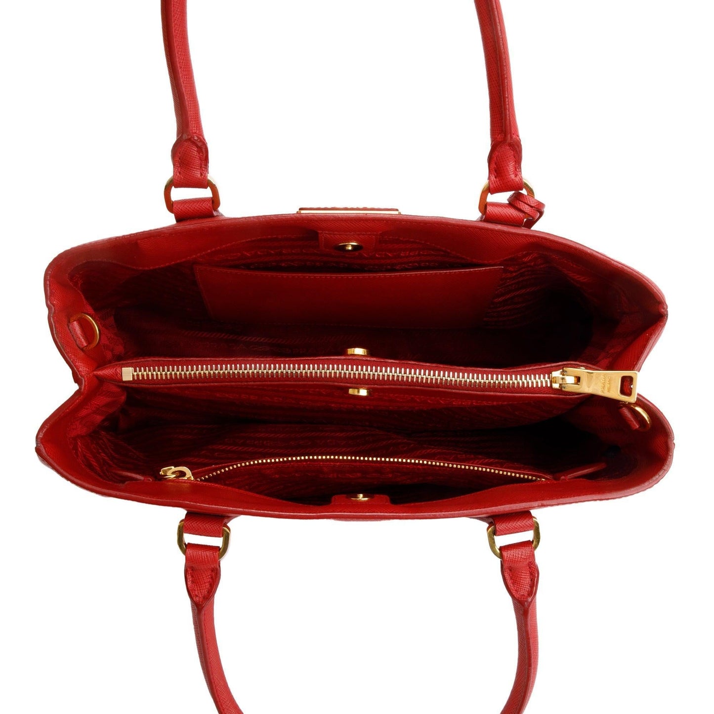 Prada Red Saffiano Lux Medium Galleria Tote