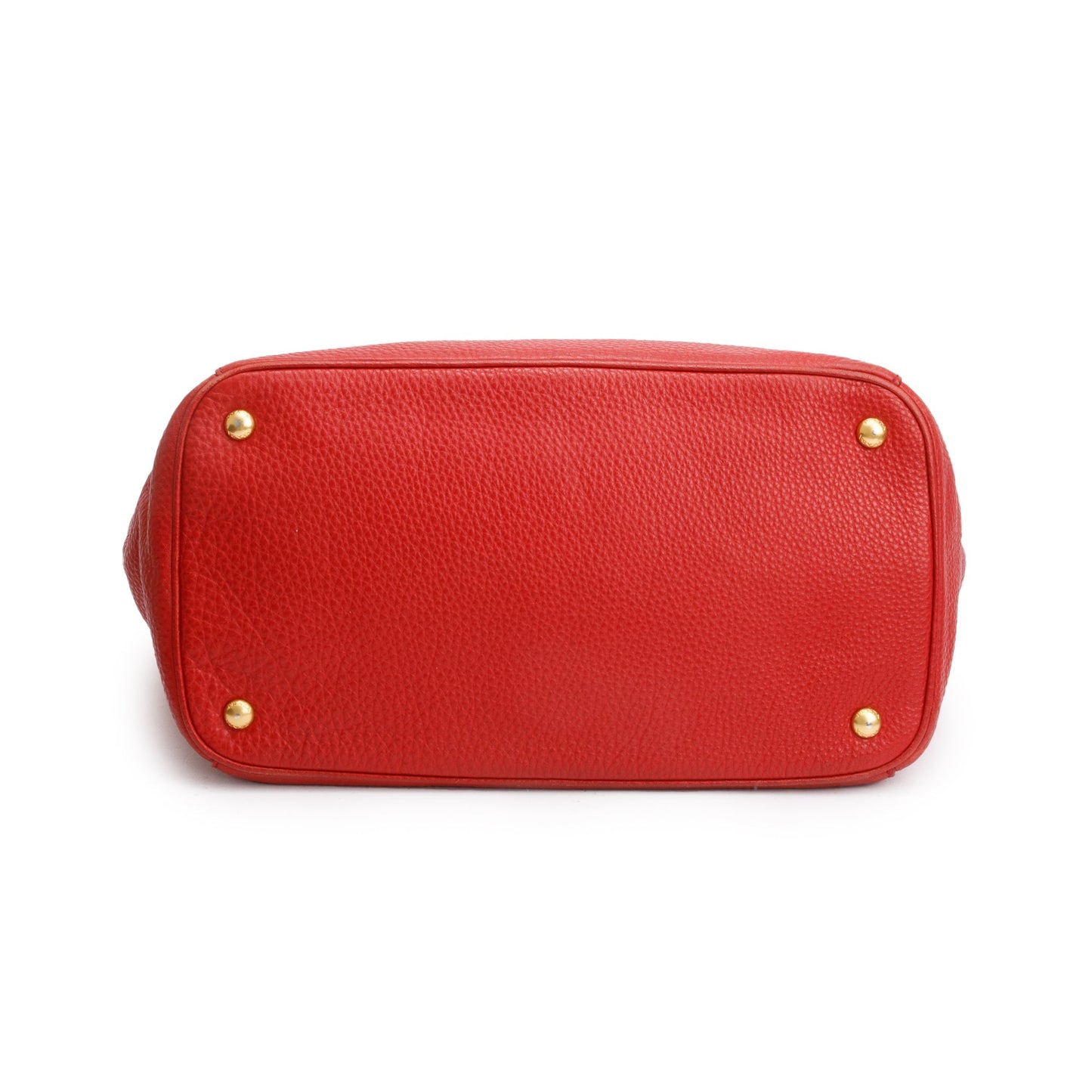 Prada Red Vitello Daino Leather Tote