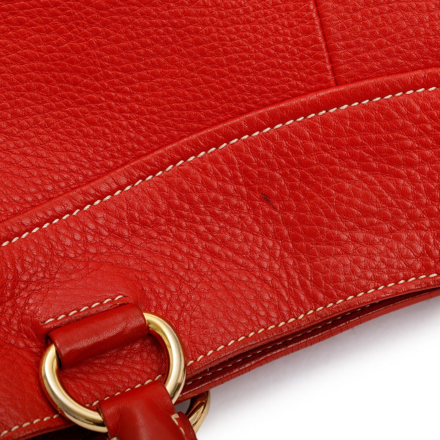 Prada Red Vitello Daino Shoulder Bag