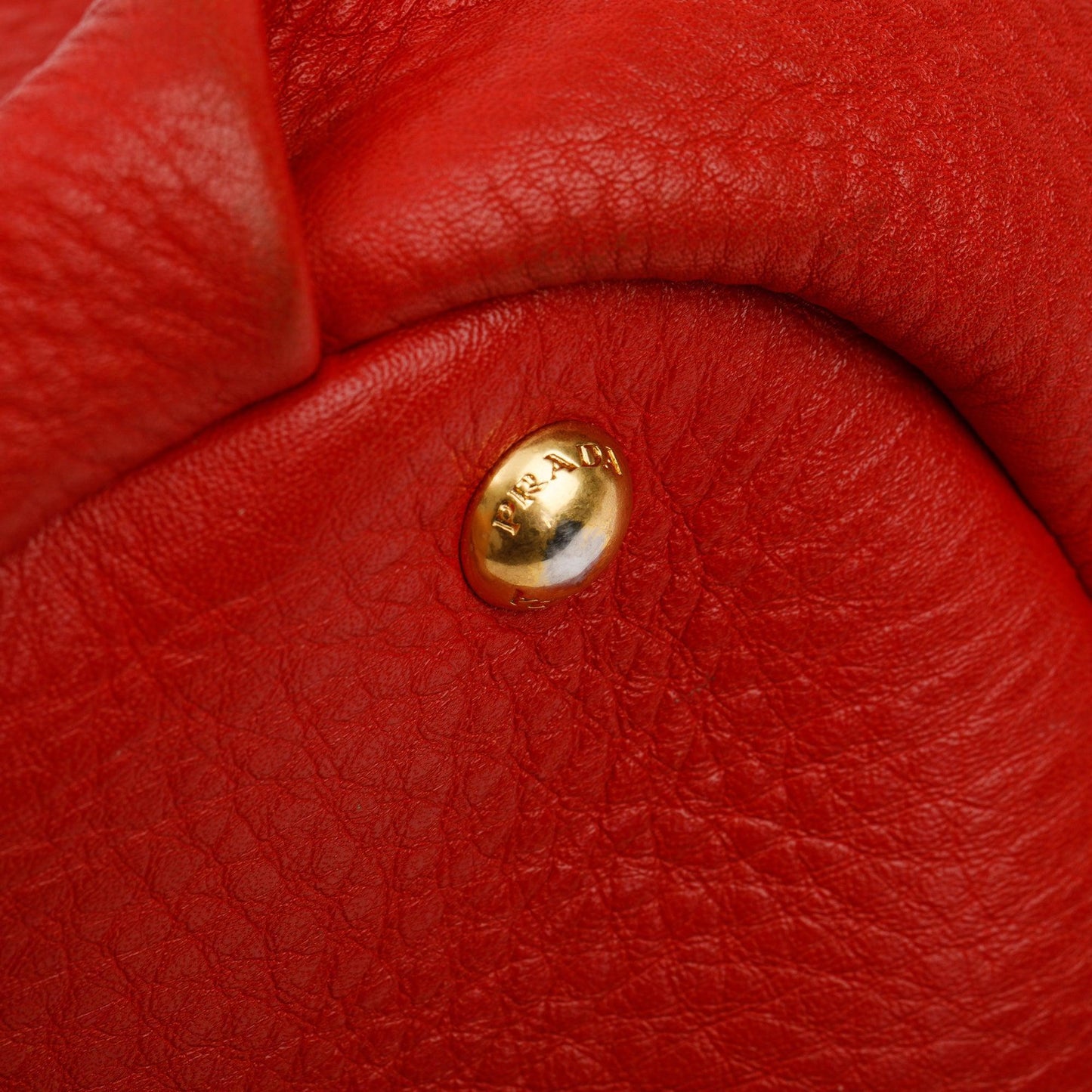 Prada Red Vitello Daino Shoulder Bag
