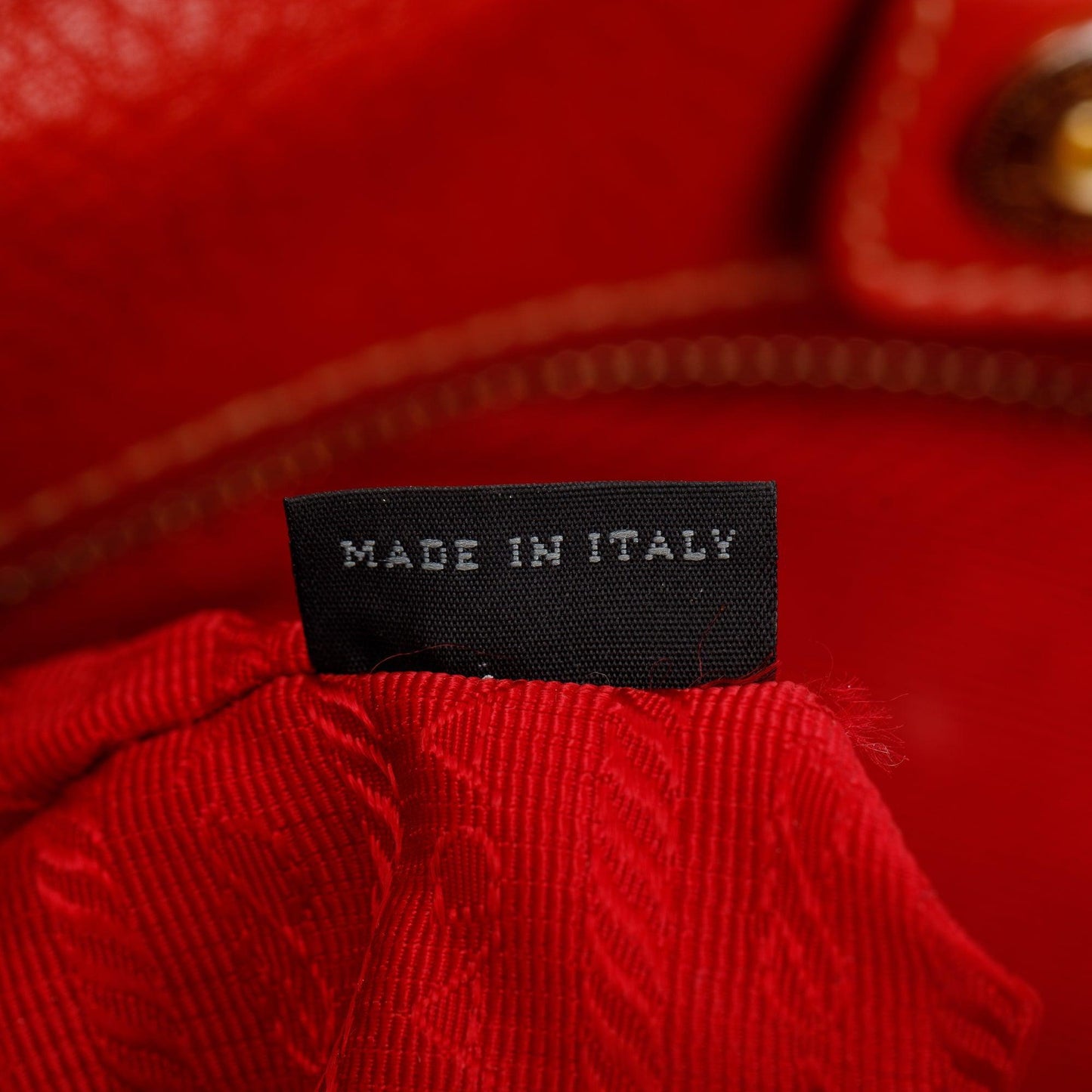 Prada Red Vitello Daino Shoulder Bag