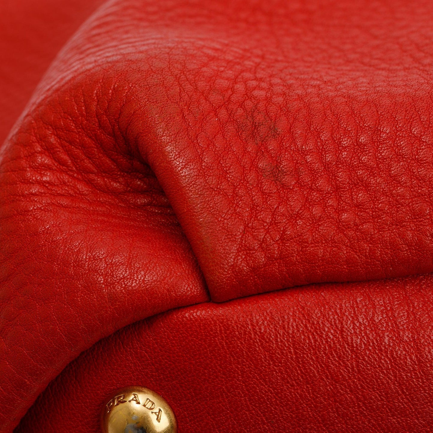 Prada Red Vitello Daino Shoulder Bag