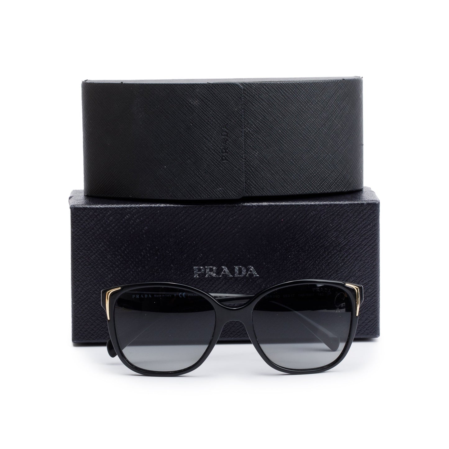 Prada SPR 01O Black Acetate Gradient Sunglasses