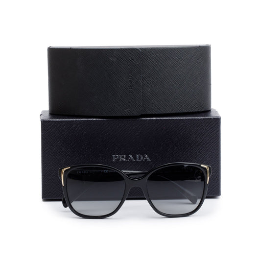 Prada SPR 01O Black Acetate Gradient Sunglasses